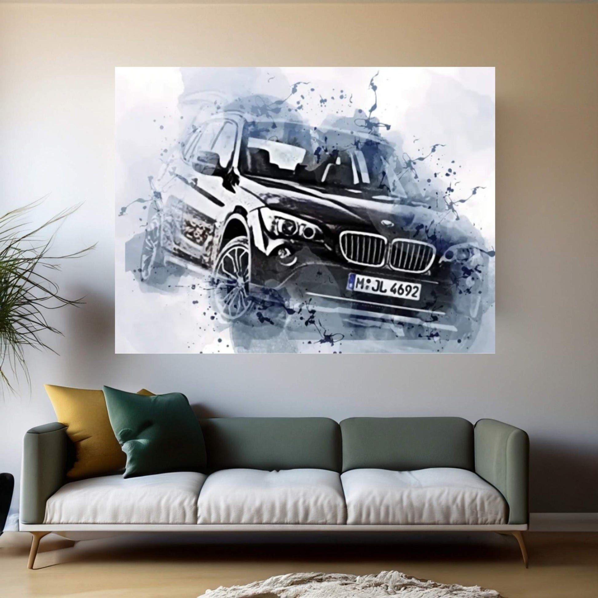 BMW X1 Xdrive28I Offroad 2010 Cars E84 Crossovers Canvas Wall Art - Y Canvas