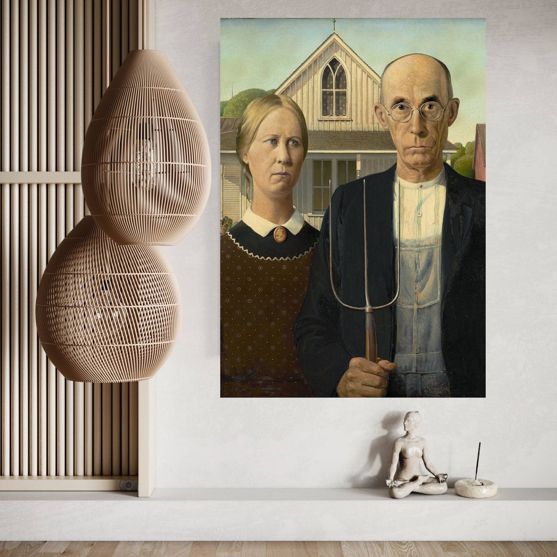 American Gothic Canvas Wall Art - Y Canvas