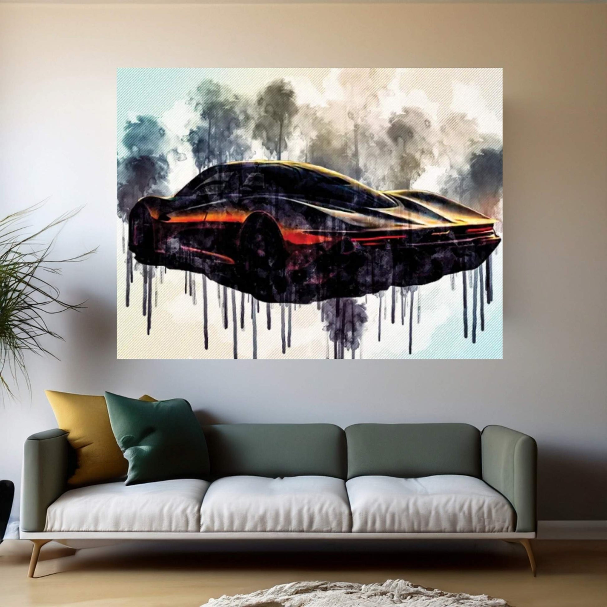 2020 Mclaren Speedtail Exterior Rear View Hypercar Canvas Wall Art - Y Canvas