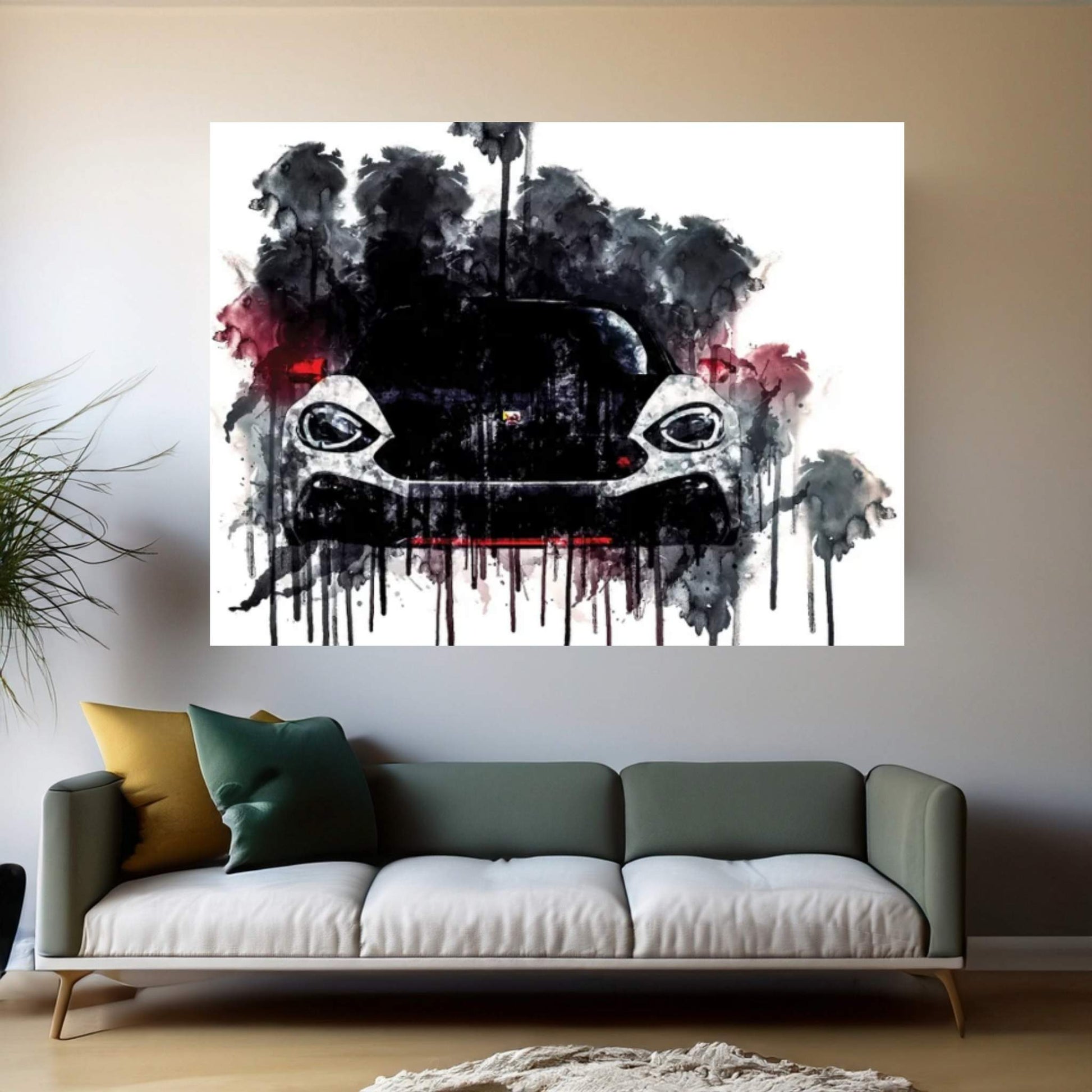 Car 2017 Fiat 124 Spider Abarth Canvas Wall Art - Y Canvas