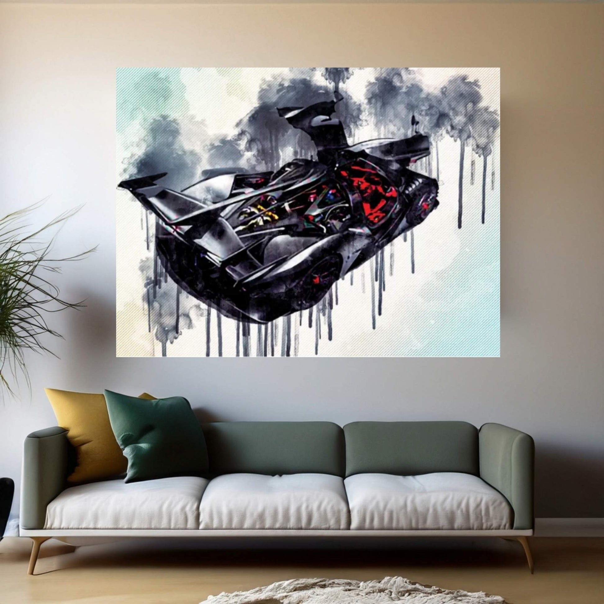 Apollo IE 2019 Red Interior Hypercar Supercar Racing Car Apollo Canvas Wall Art - Y Canvas