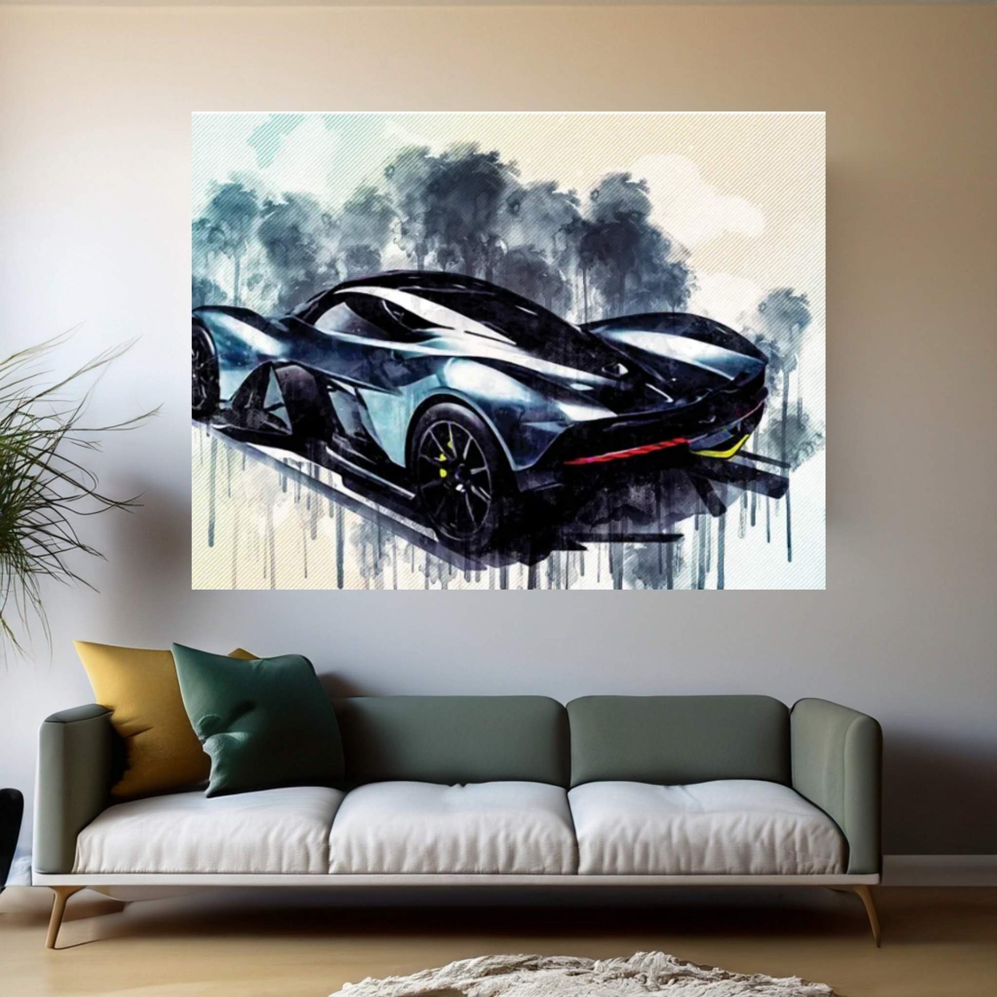 Aston Martin Am-Rb 001 2017 Red Bull Racing Racing Car Garage Hypercar Supercar Canvas Wall Art - Y Canvas