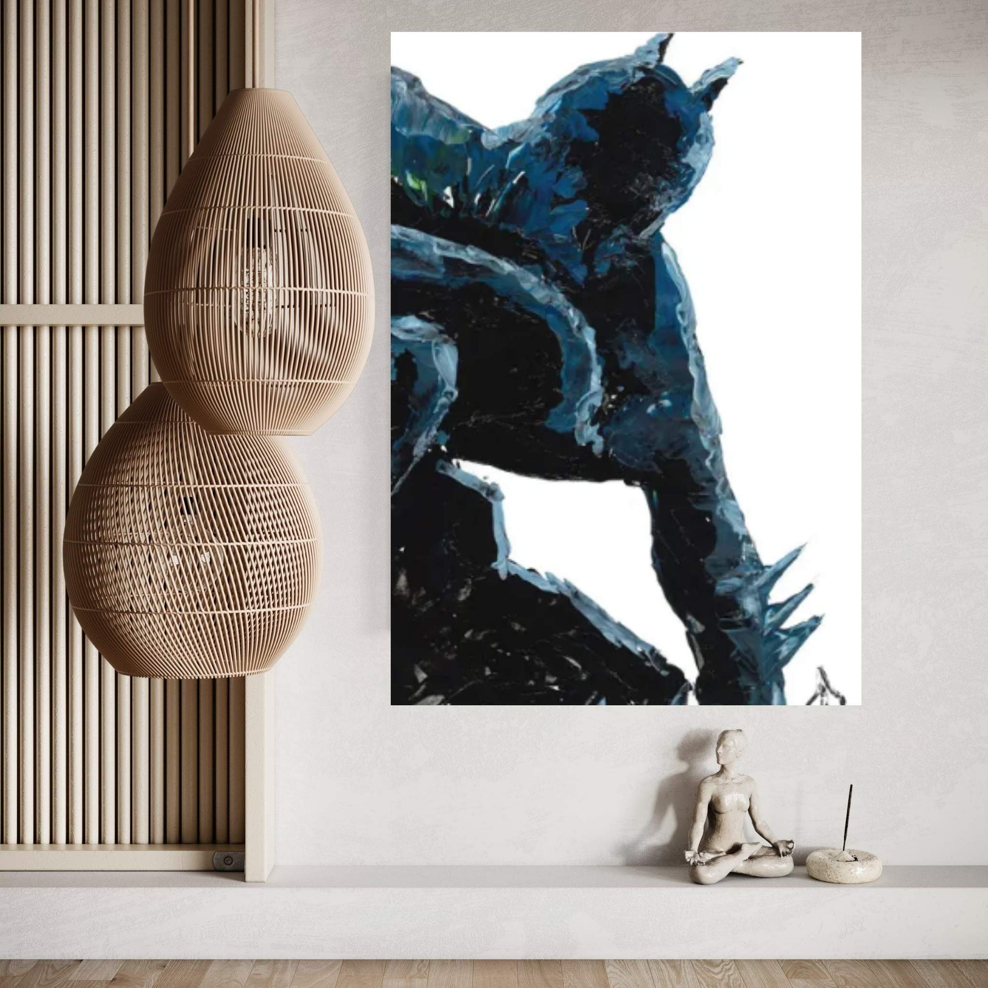 Batman Abstract III Canvas Wall Art - Y Canvas