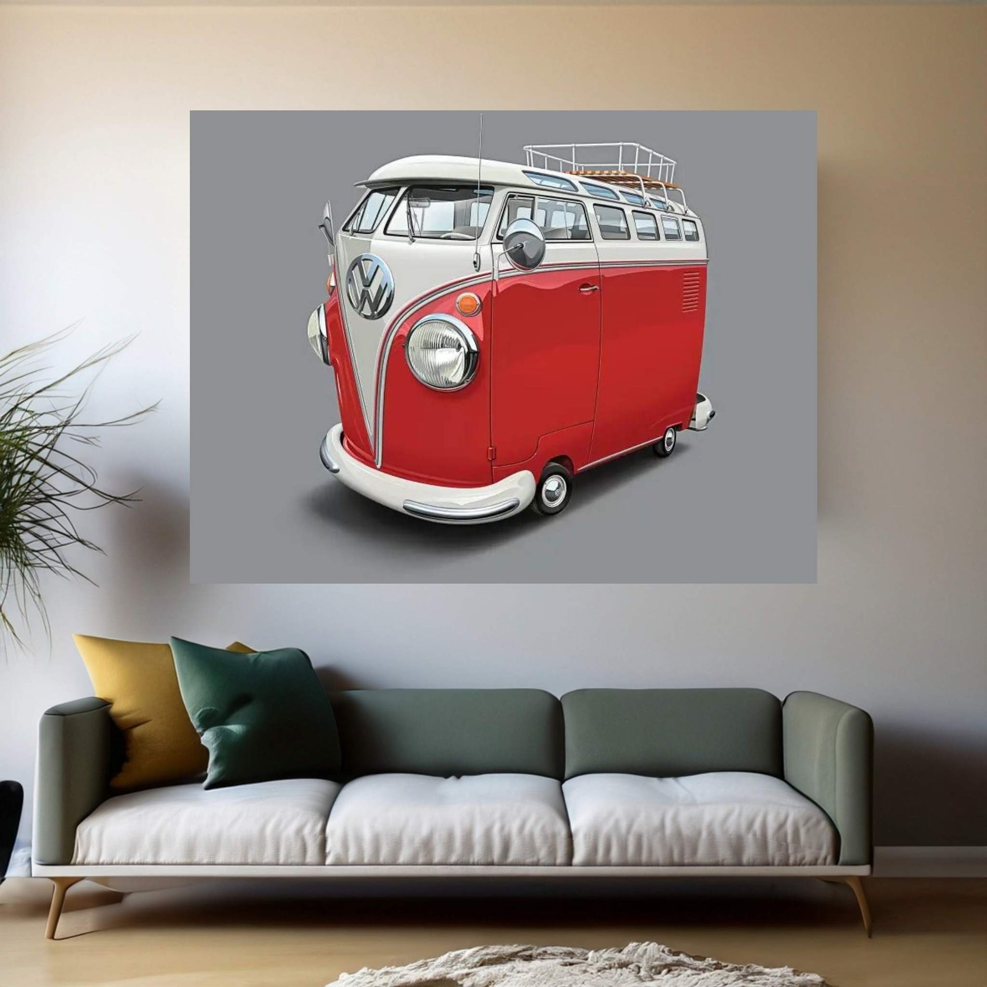 Volkswagen Van Canvas Wall Art - Y Canvas