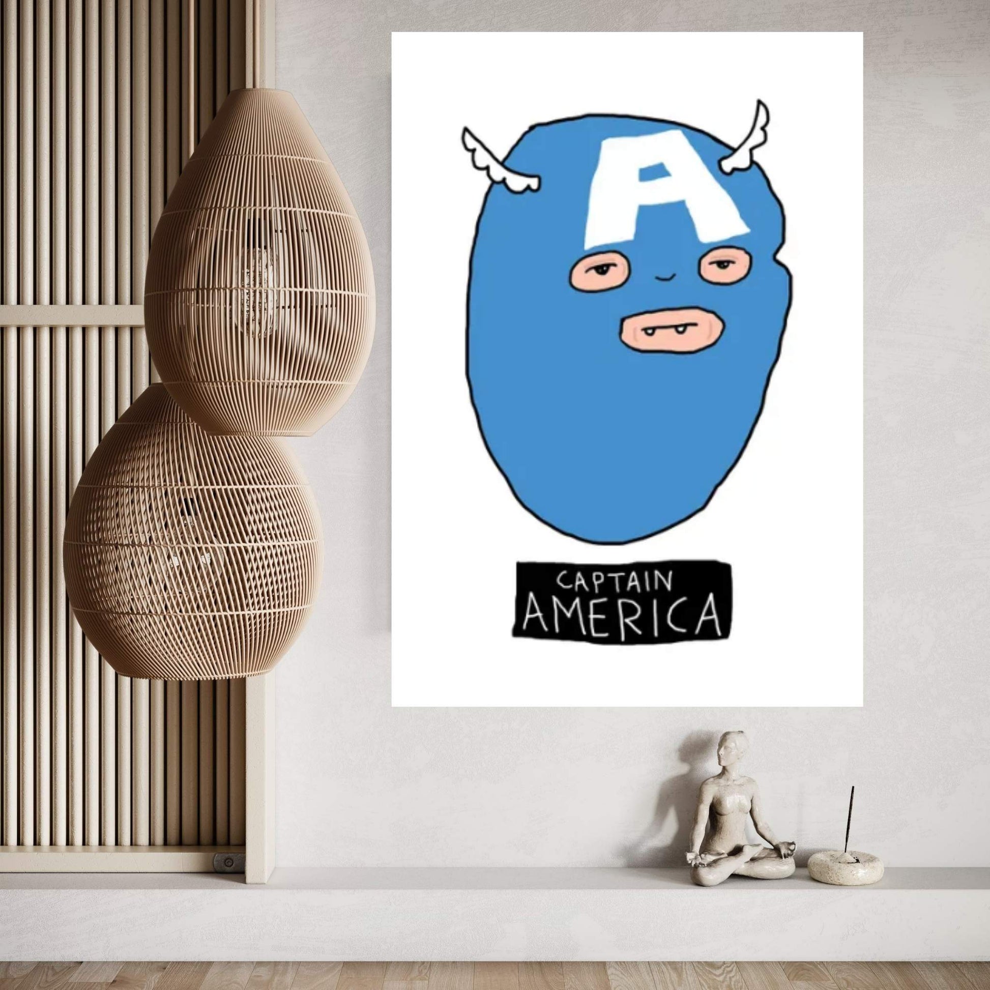 Captain America Canvas Wall Art - Y Canvas