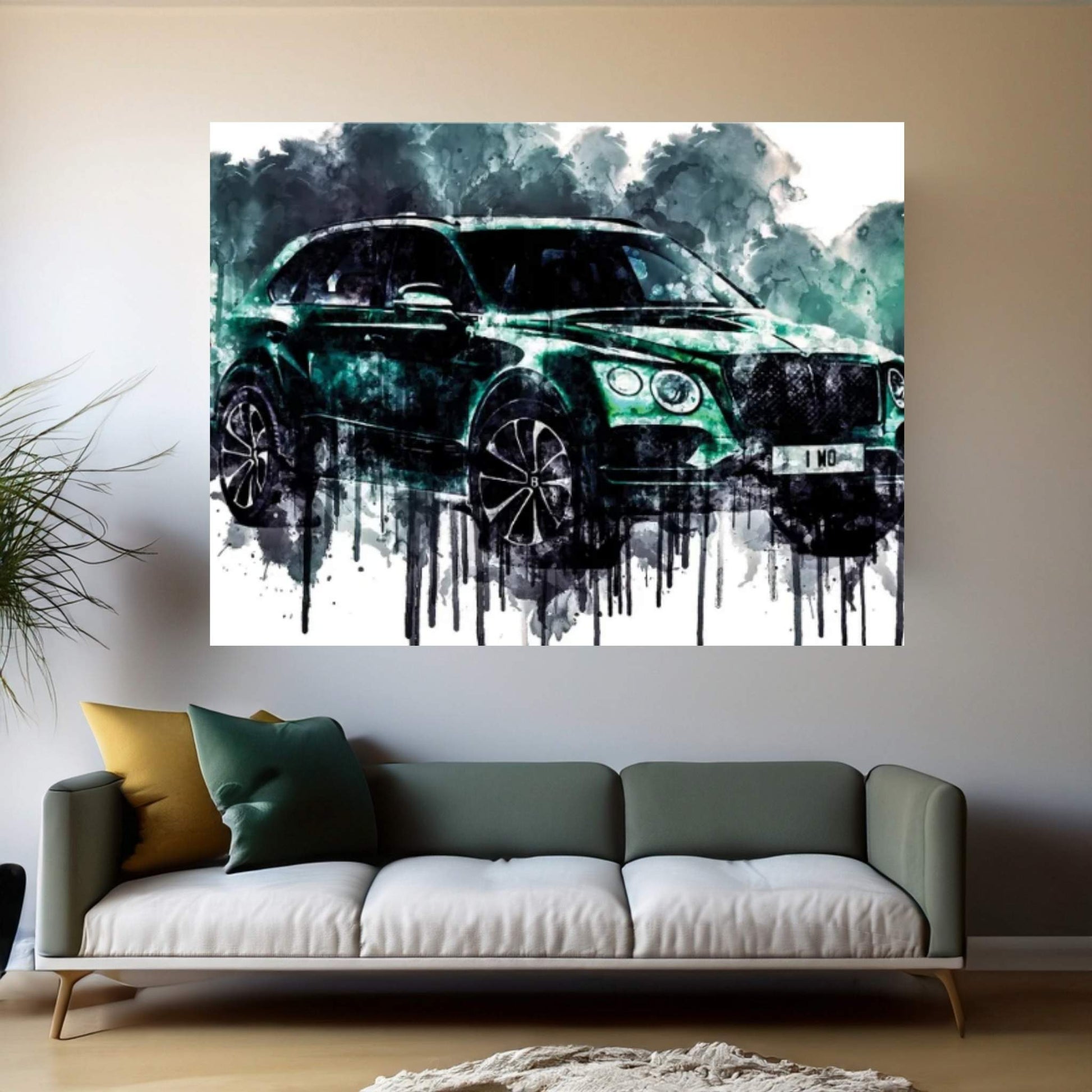 2018 Bentley Bentayga Inspired Canvas Wall Art - Y Canvas