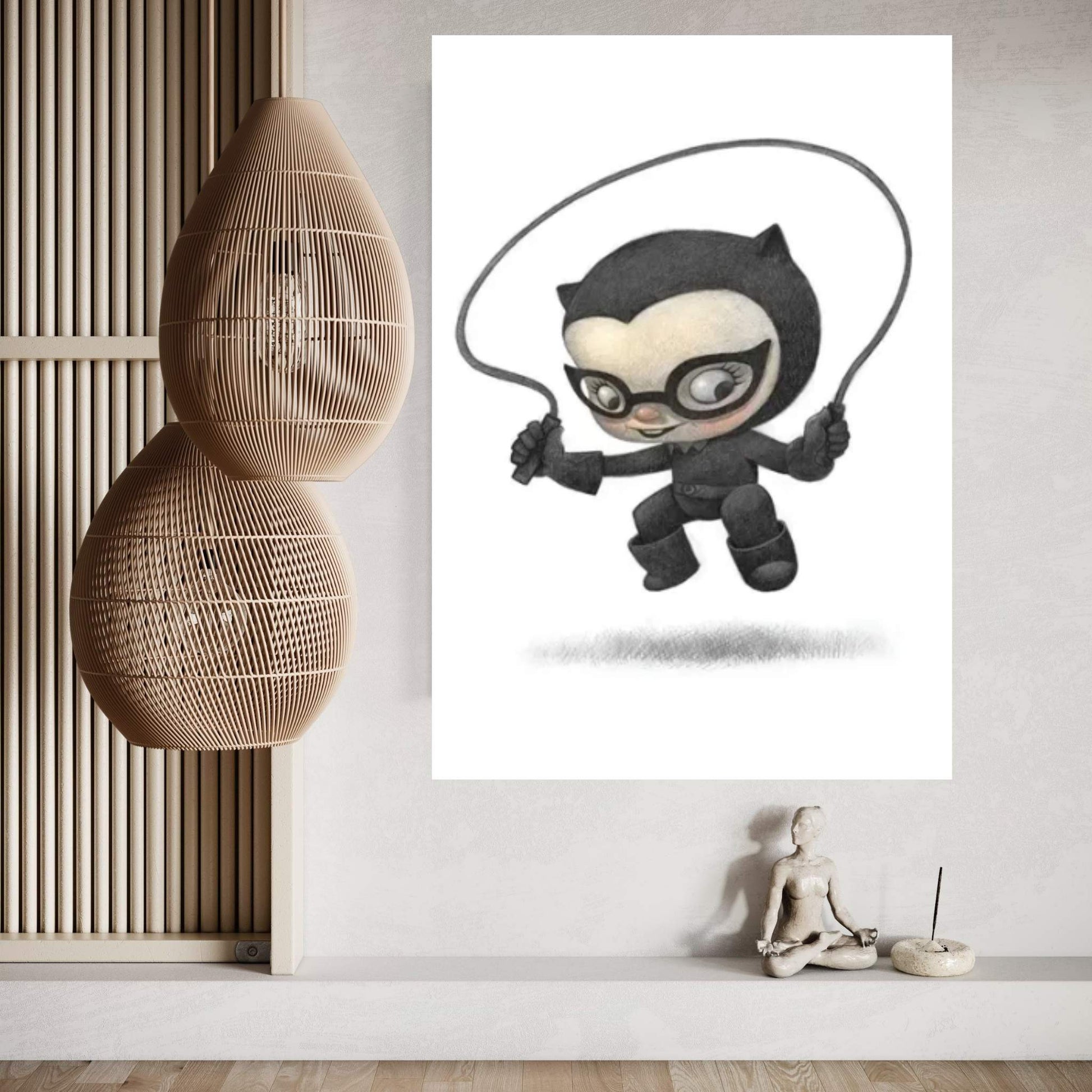 Baby Batgirl Canvas Wall Art - Y Canvas