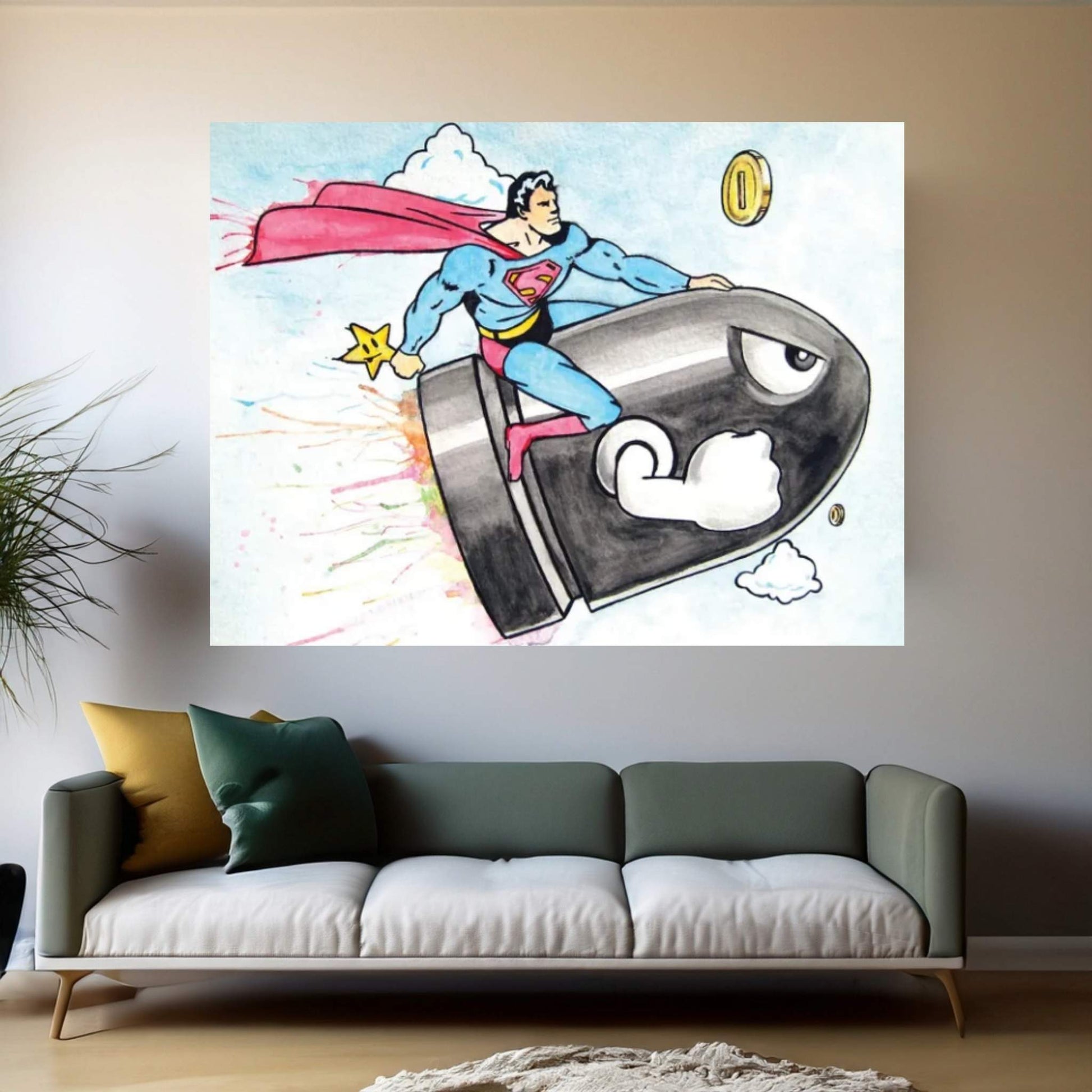 Super Bullet Canvas Wall Art - Y Canvas