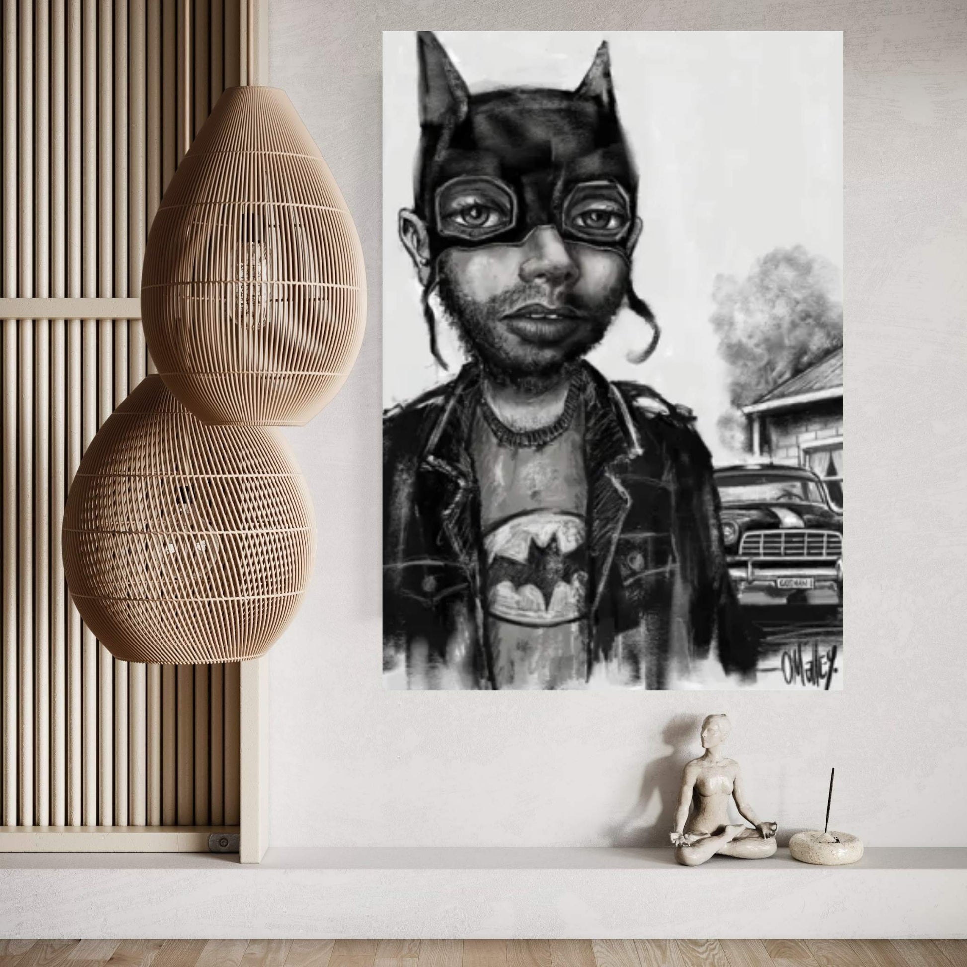 Bat Boy Canvas Wall Art - Y Canvas