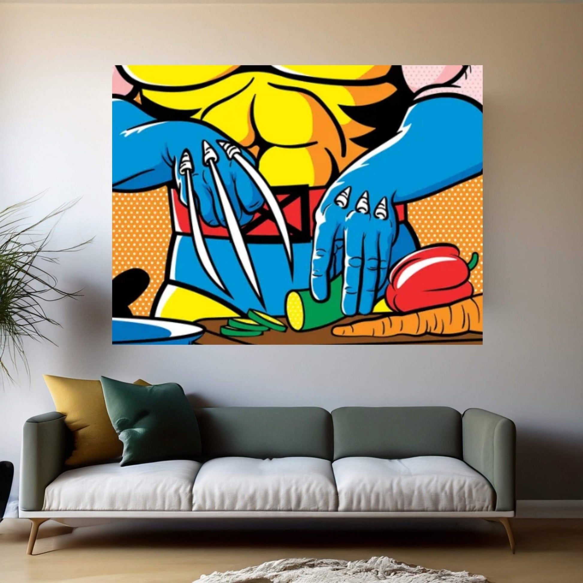 Berserker Salad Canvas Wall Art - Y Canvas