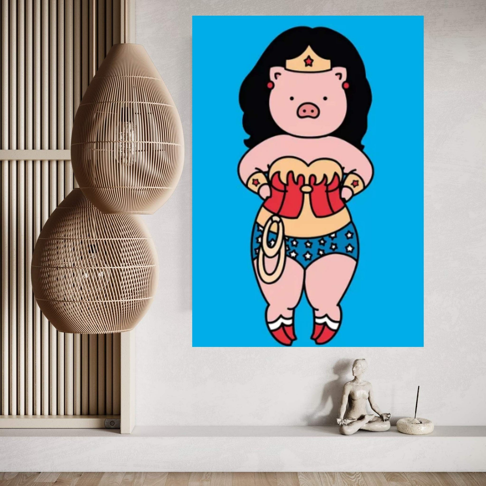 Wonder Piggy Canvas Wall Art - Y Canvas