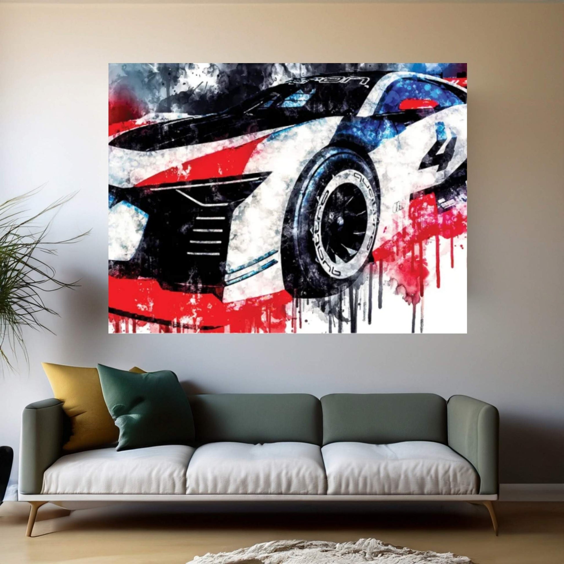 2018 Audi E Tron Vision Gran Turismo Vehicle CCCLXXIII Canvas Wall Art - Y Canvas