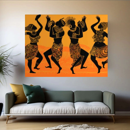 African Dancers Print, African Wall Art, Ethnic Wall Art, African Women Canvas, African Woman Canvas - Y Canvas