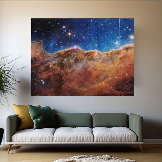 Carina Nebula NASA Deep Field Canvas, Cosmic Cliffs, James Webb Space Telescope First Images - Y Canvas