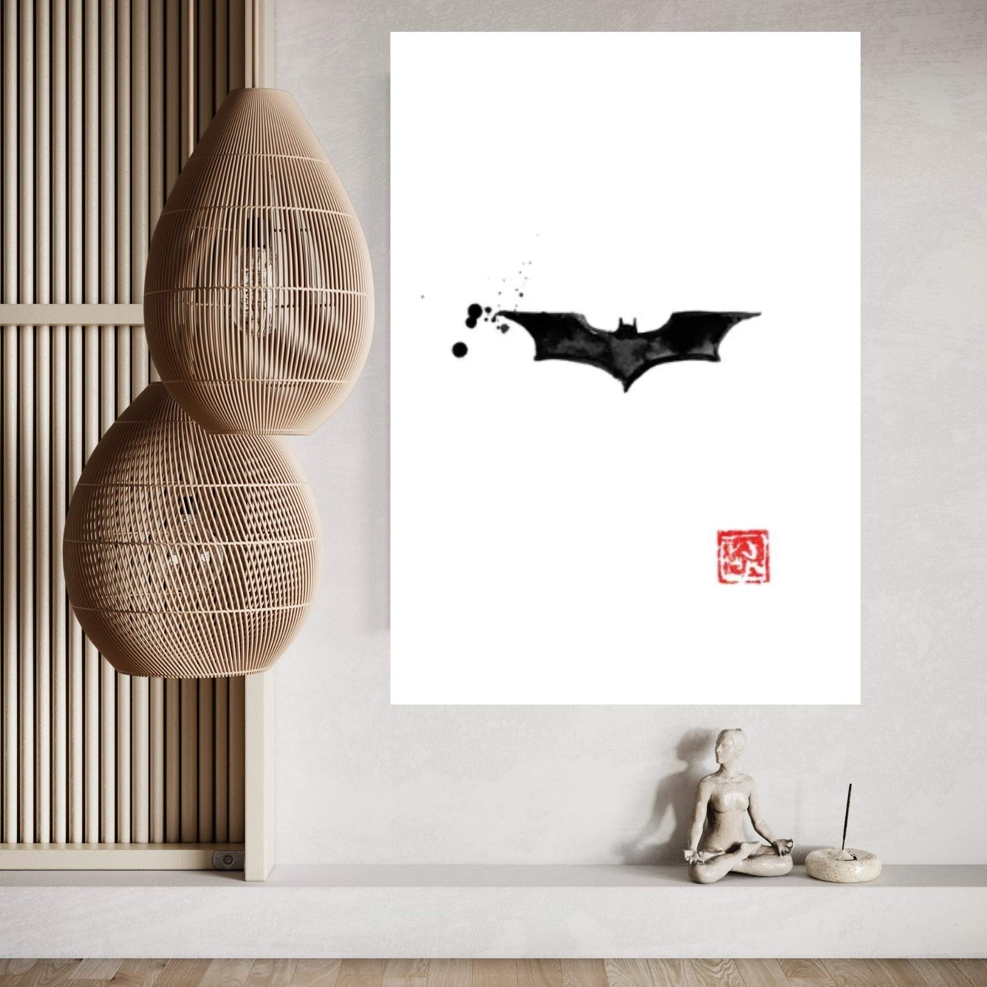 Batman Logo Canvas Wall Art - Y Canvas