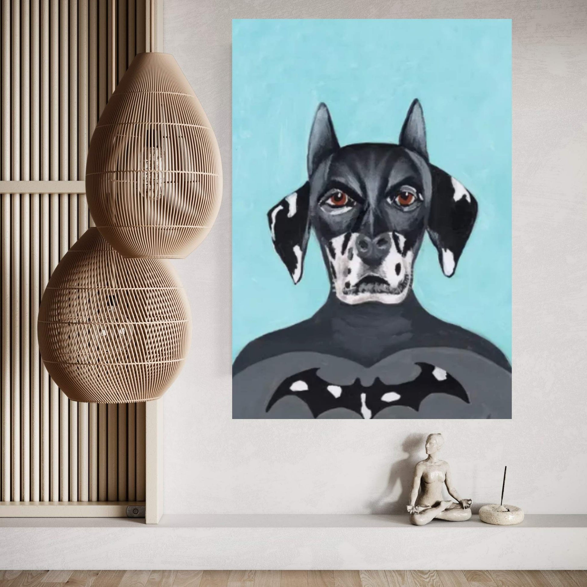 Dalmatian Batman Canvas Wall Art - Y Canvas