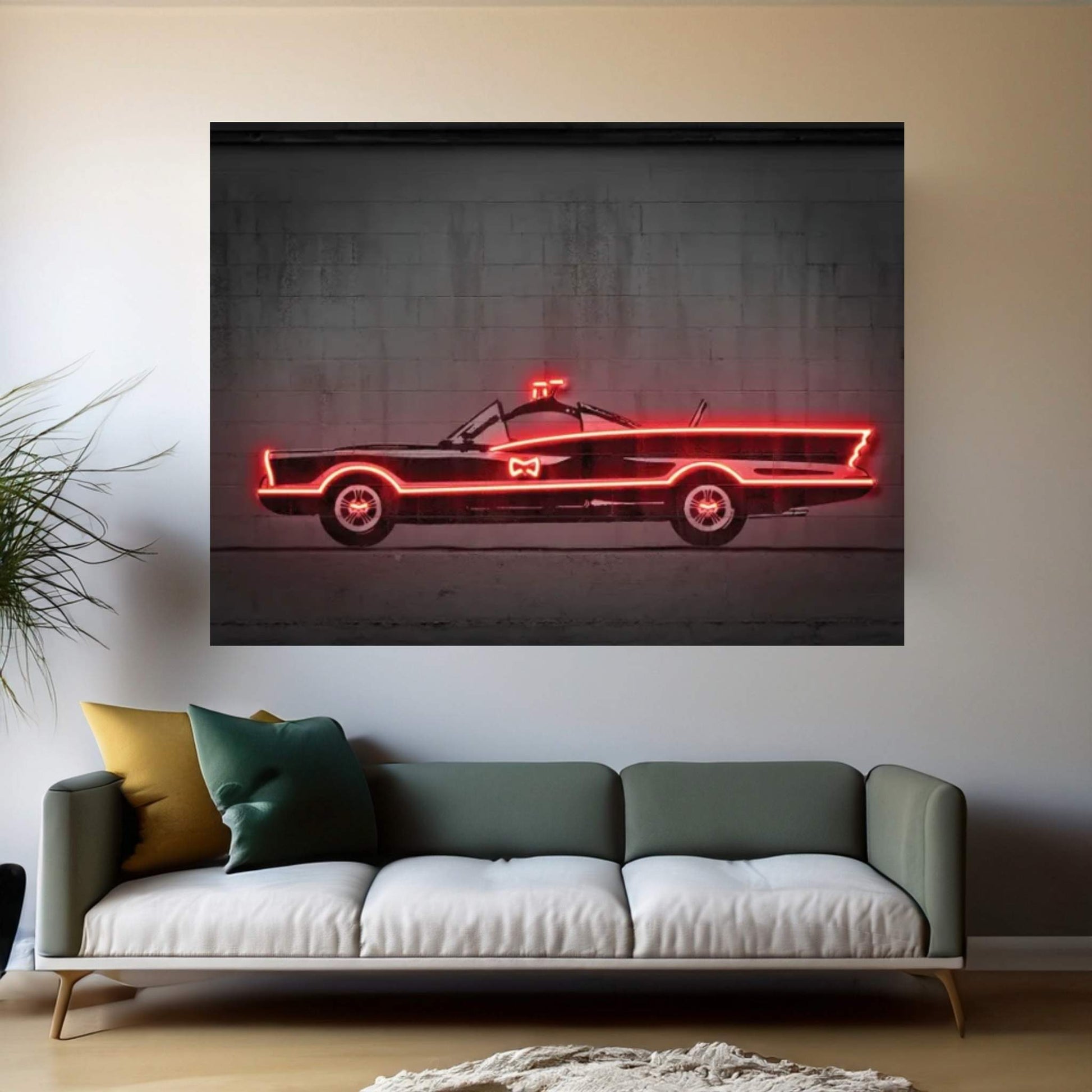 Batmobile 66 Canvas Wall Art - Y Canvas