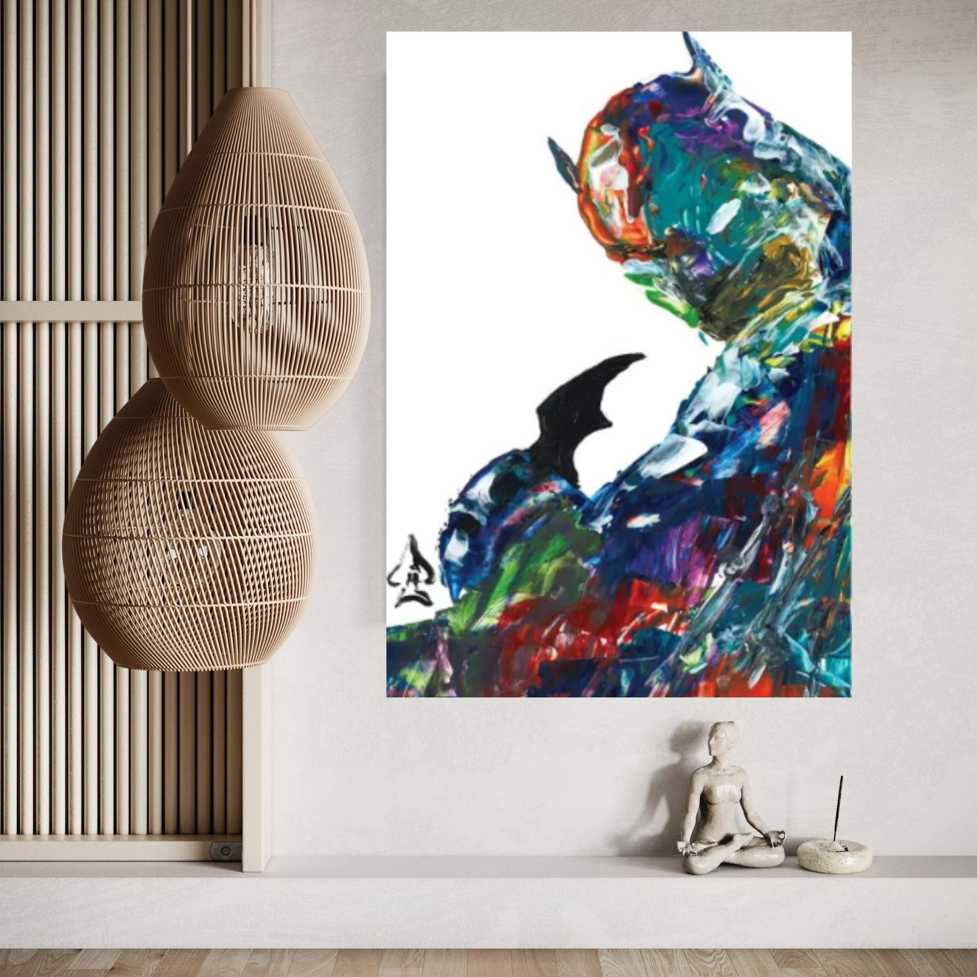 Batman Abstract II Canvas Wall Art - Y Canvas