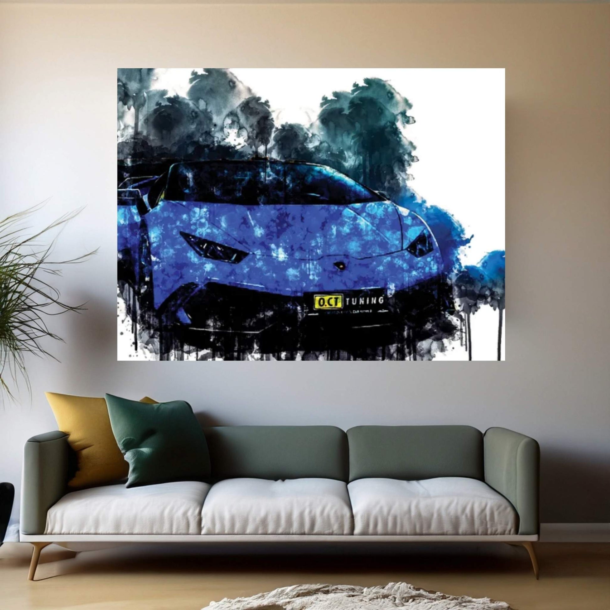 2017 OCT Tuning Lamborghini Huracan Canvas Wall Art - Y Canvas