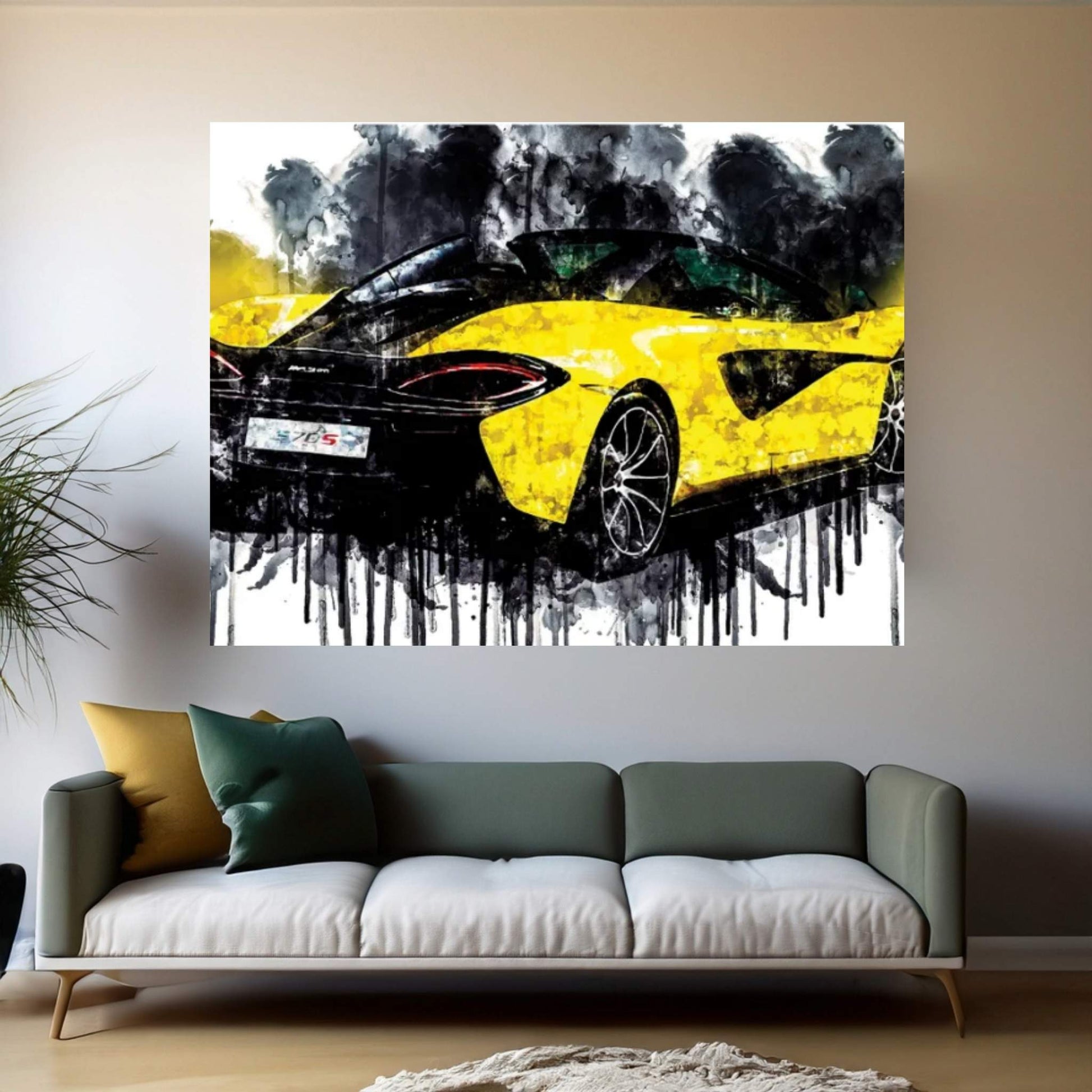 2017 McLaren 570S Spider Canvas Wall Art - Y Canvas