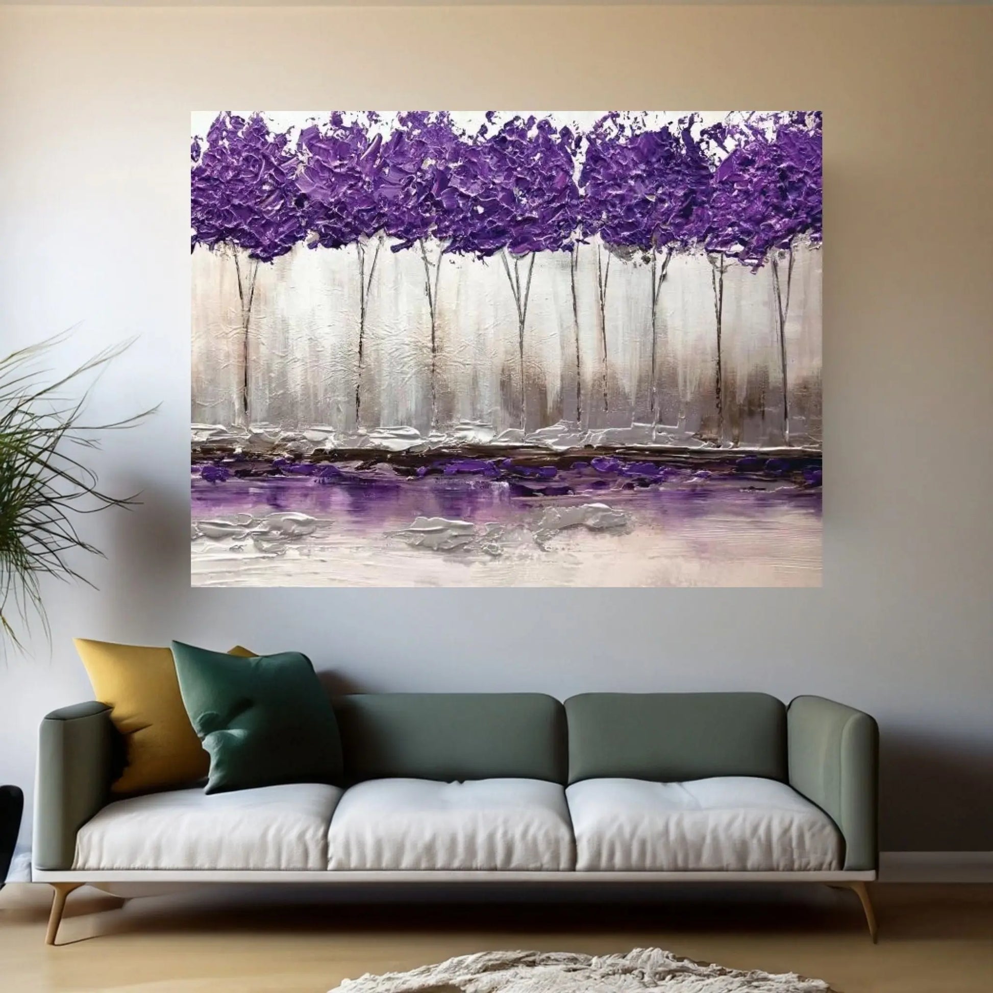 Purple Summer Canvas Wall Art - Y Canvas