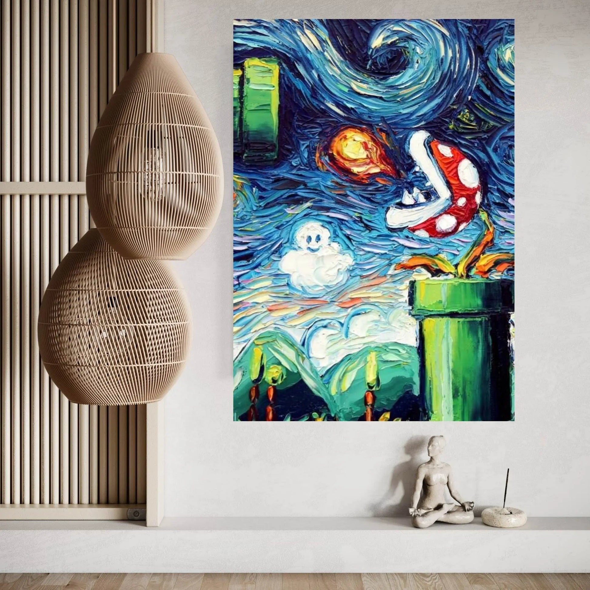 Van Gogh Never Leveled Up Canvas Wall Art - Y Canvas