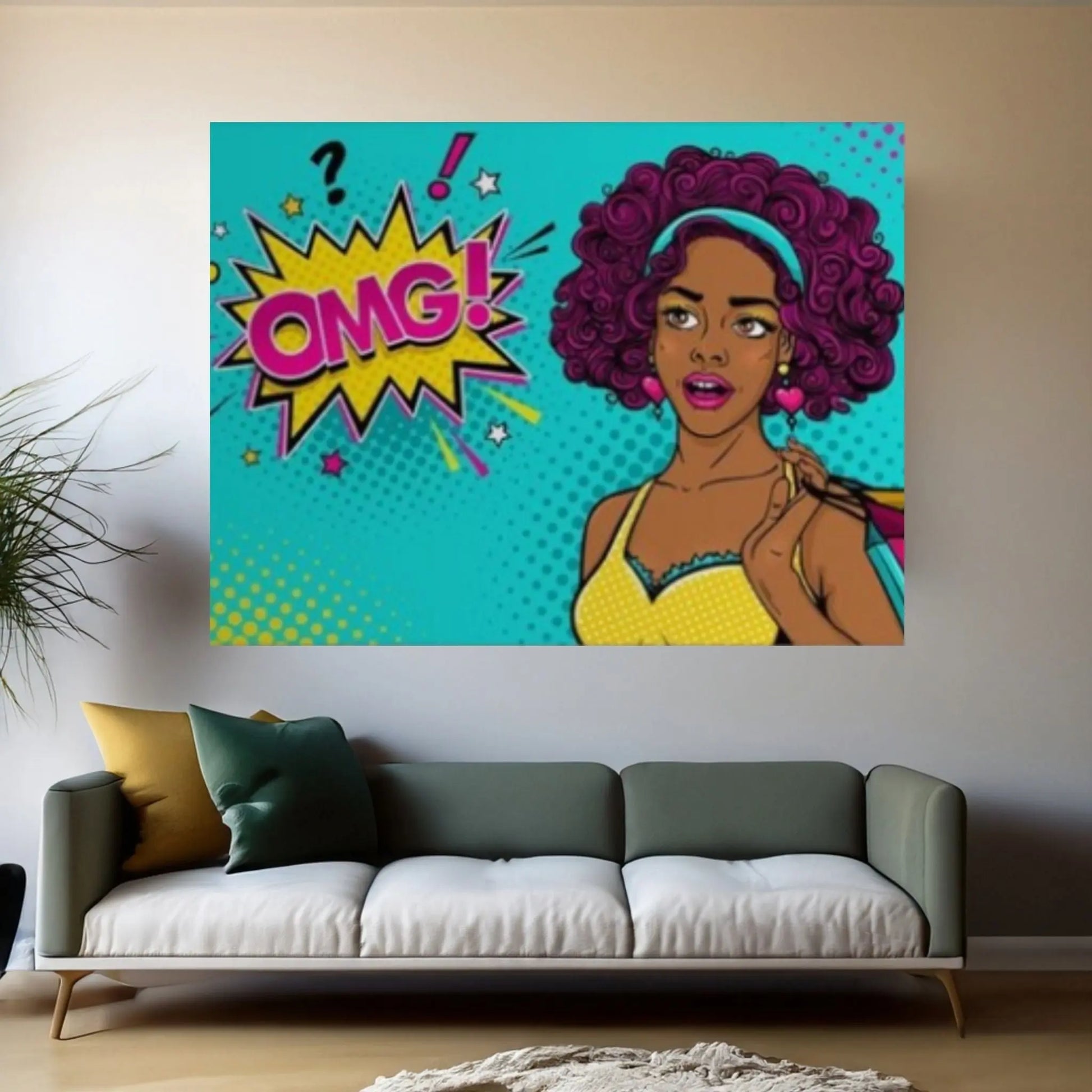 Pop Art Woman Wall Art, Comic Pop Art, Retro Comic - Y Canvas