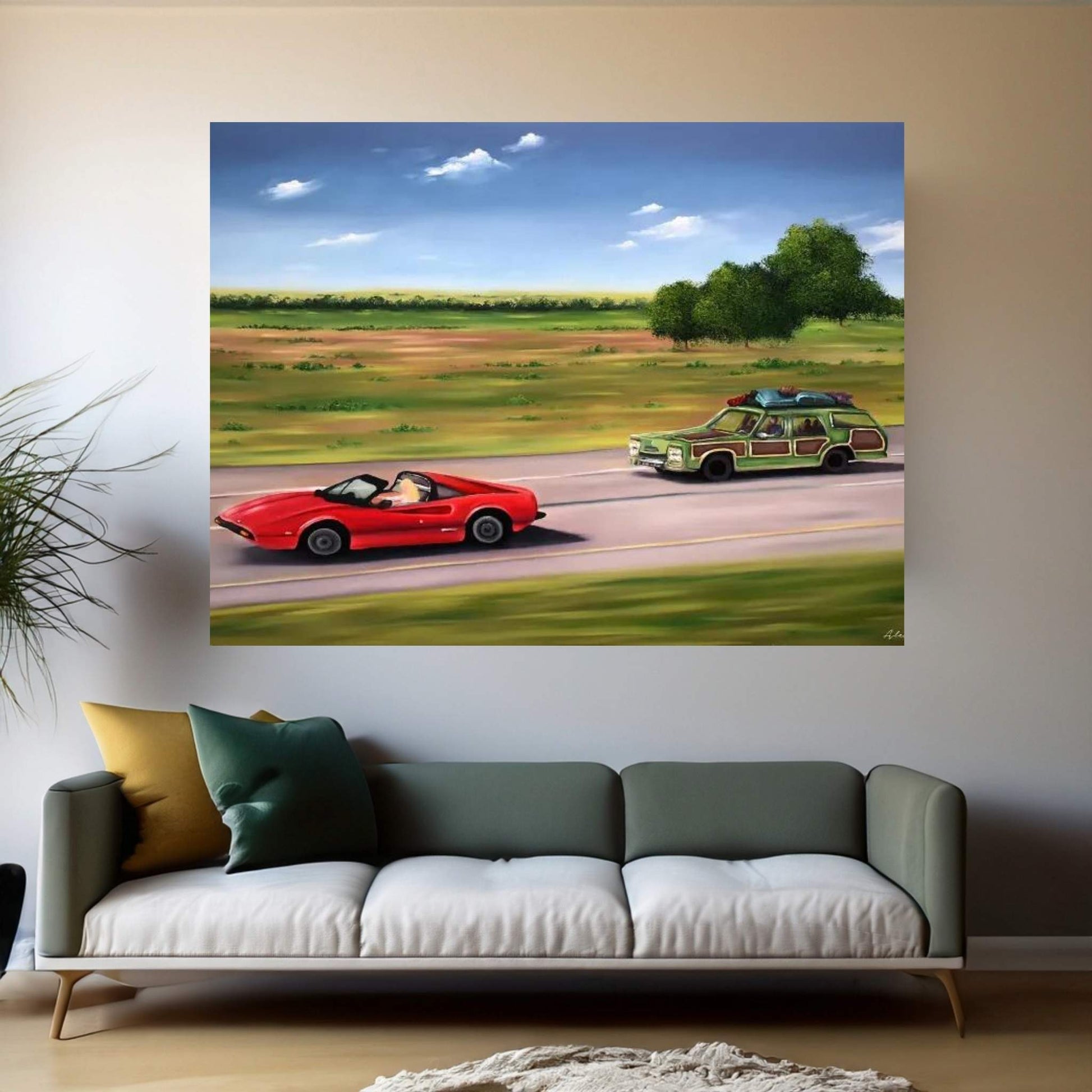 Holiday Road Canvas Wall Art - Y Canvas