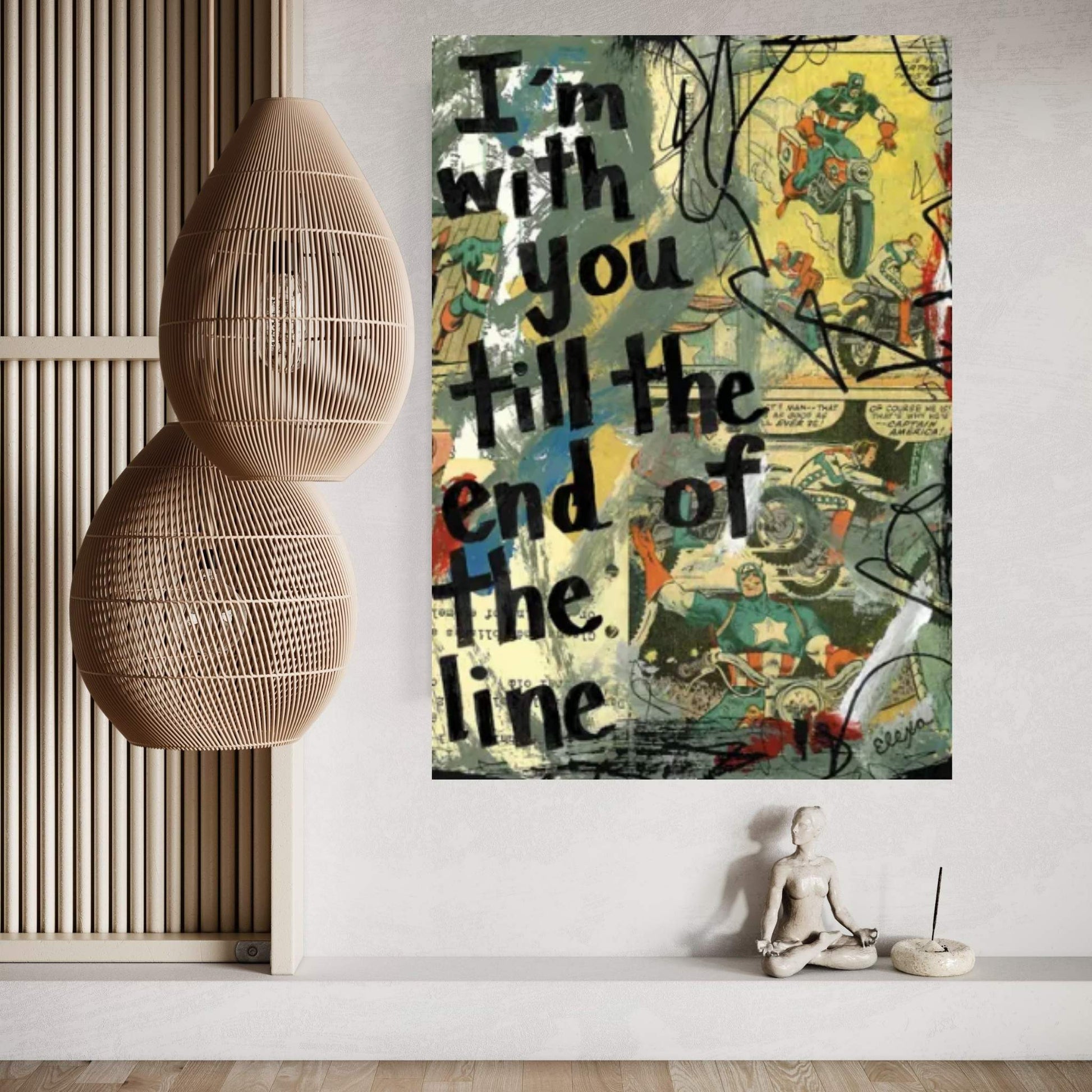 End Of The Line Captain America Canvas Wall Art - Y Canvas