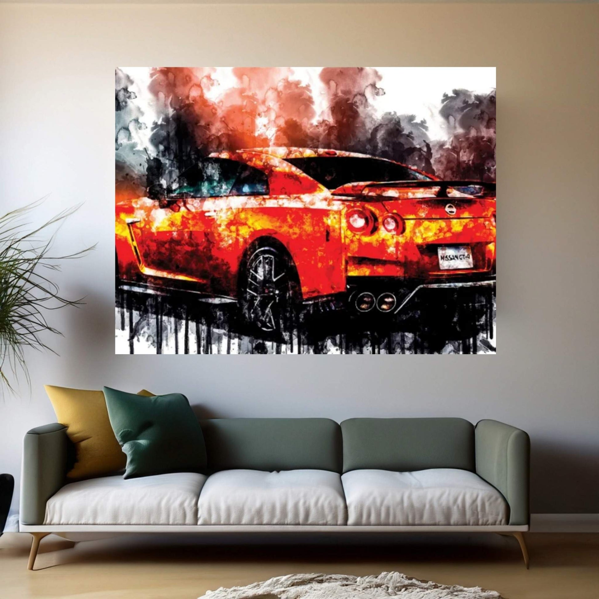 2017 Nissan GT R Vehicle CCXXIX Canvas Wall Art - Y Canvas