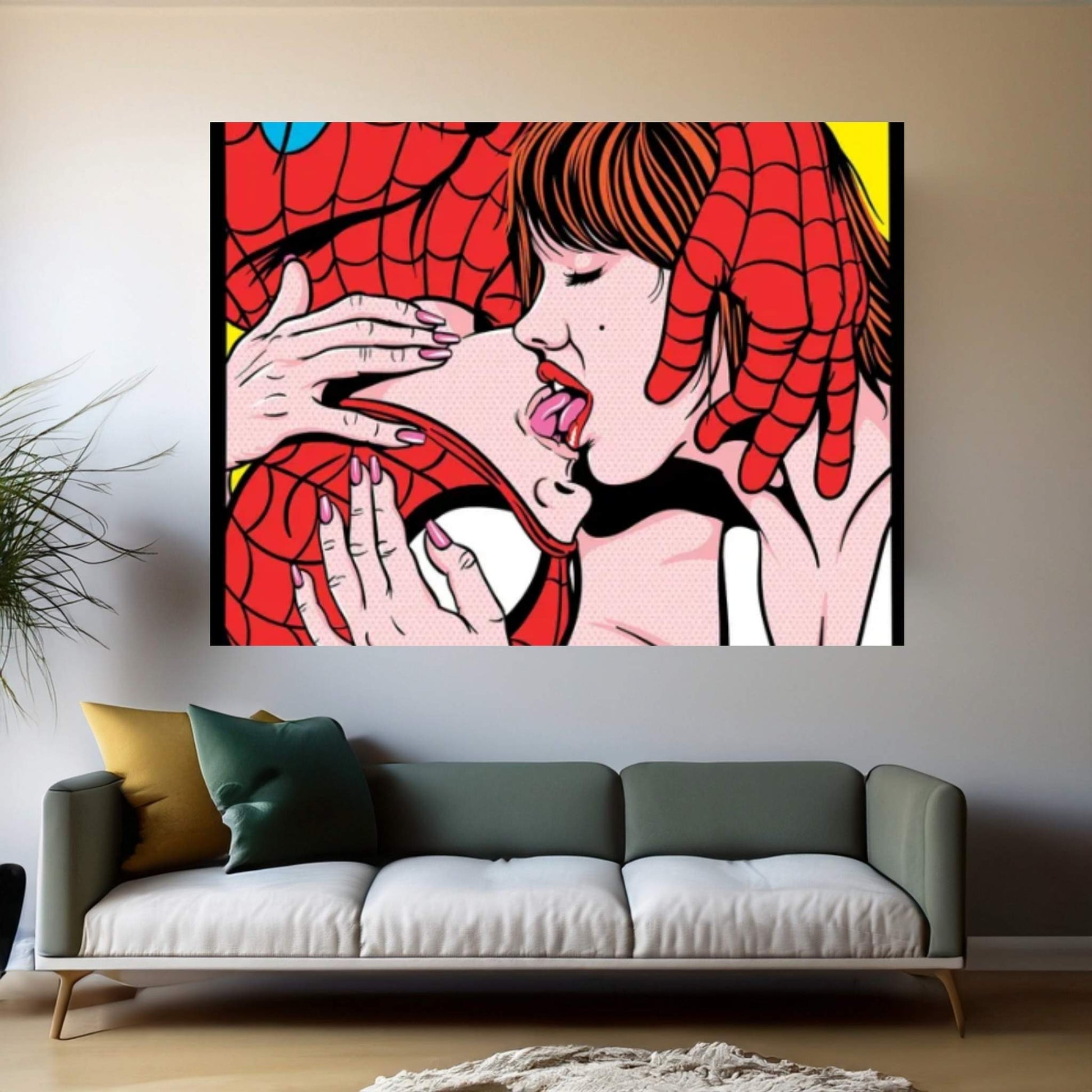 Spider Love II Canvas Wall Art - Y Canvas