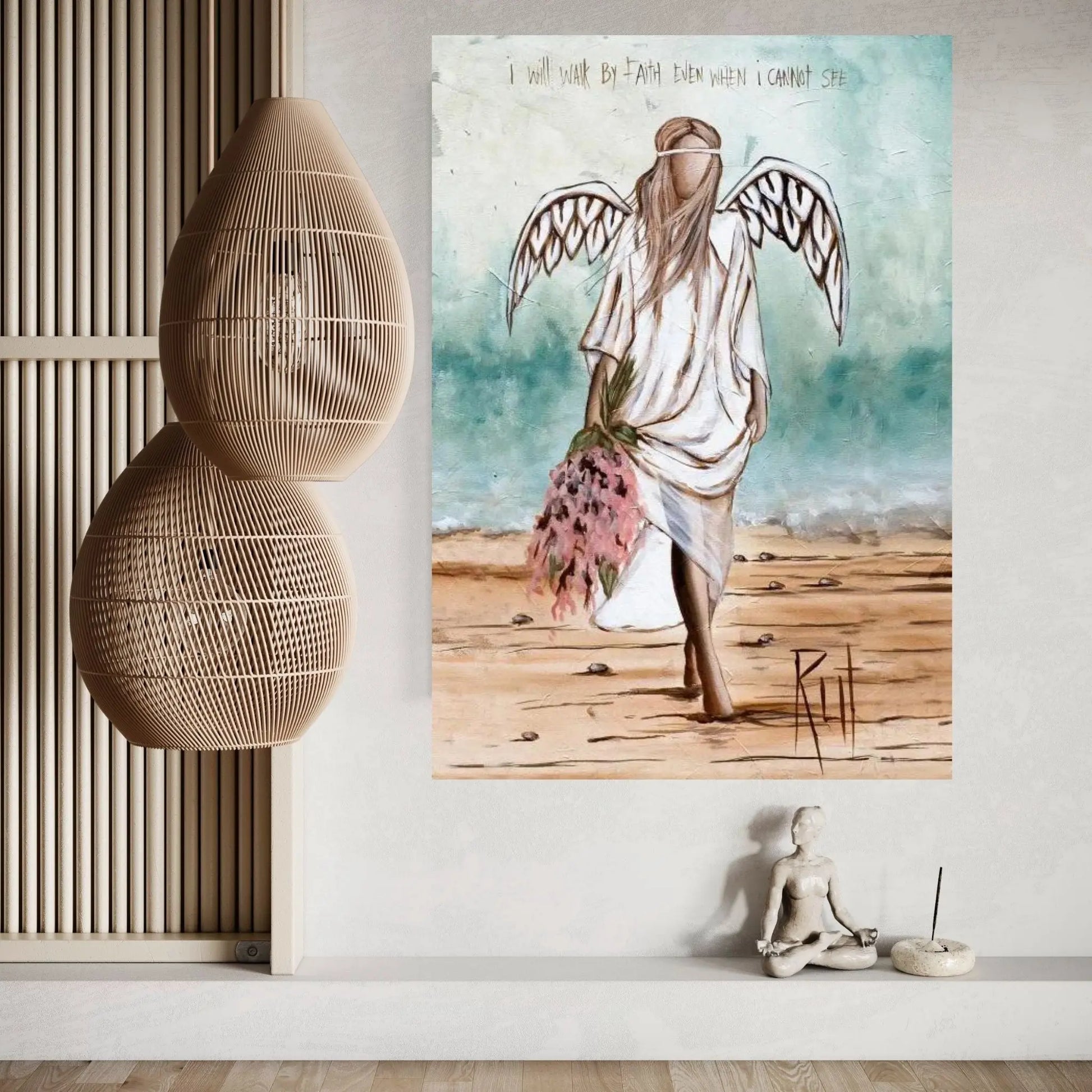 Walk By Faith Canvas Wall Art - Y Canvas