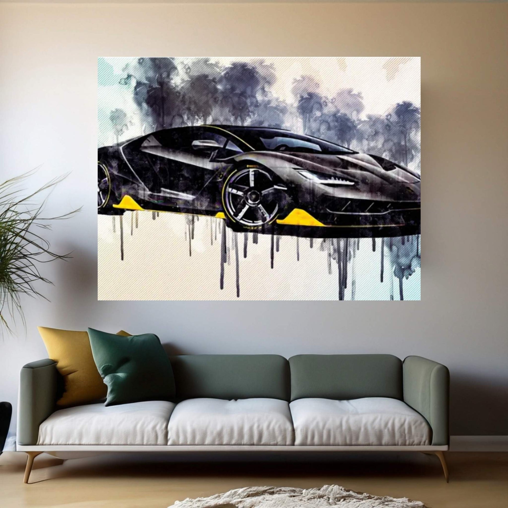 Carbon Hypercar Lamborghini Lamborghini Centenary 2017 Supercars Canvas Wall Art - Y Canvas