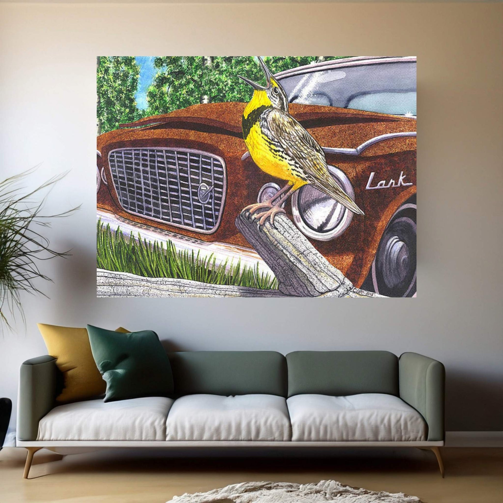 The Meadowlarks Canvas Wall Art - Y Canvas