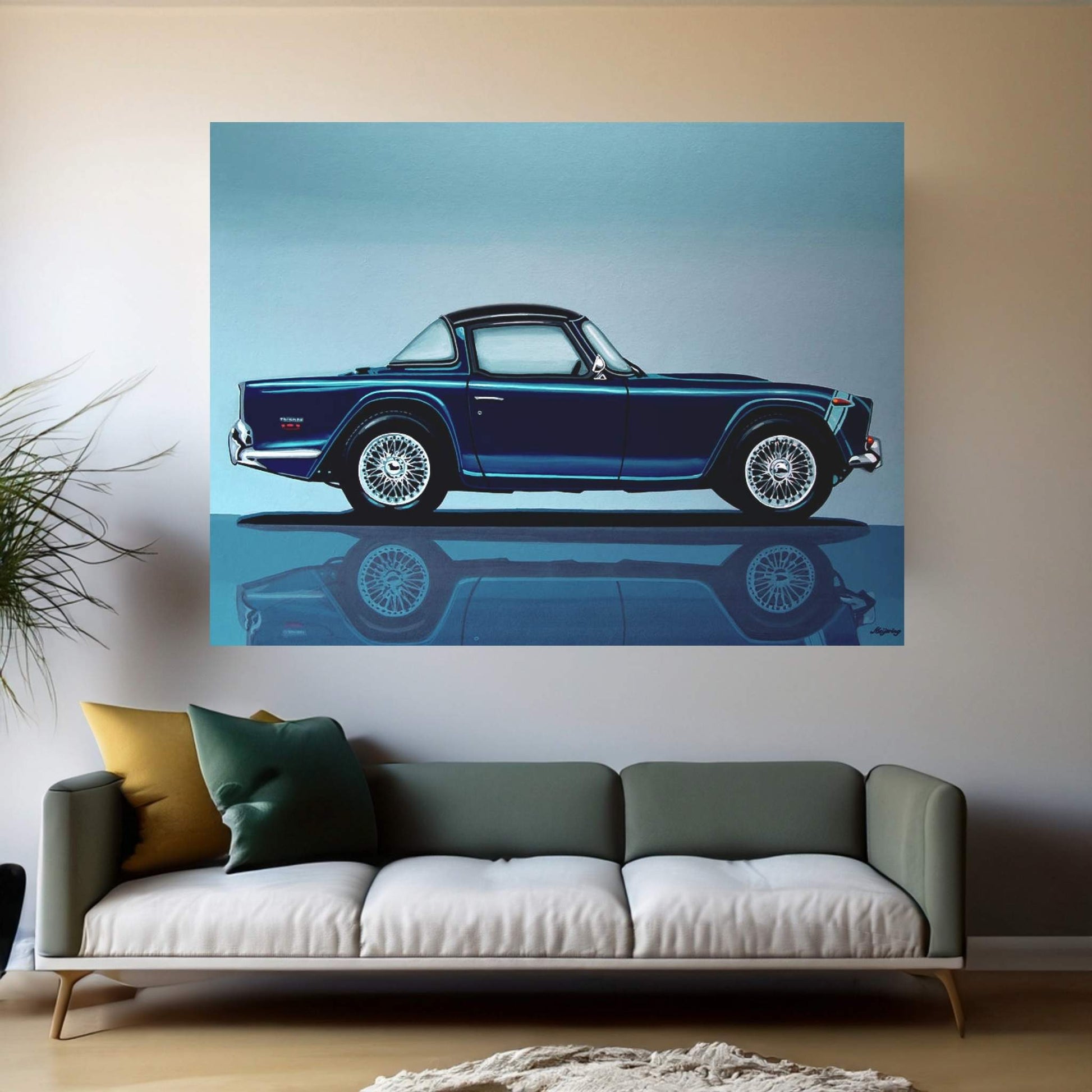 Triumph TR5 1968 Canvas Wall Art - Y Canvas