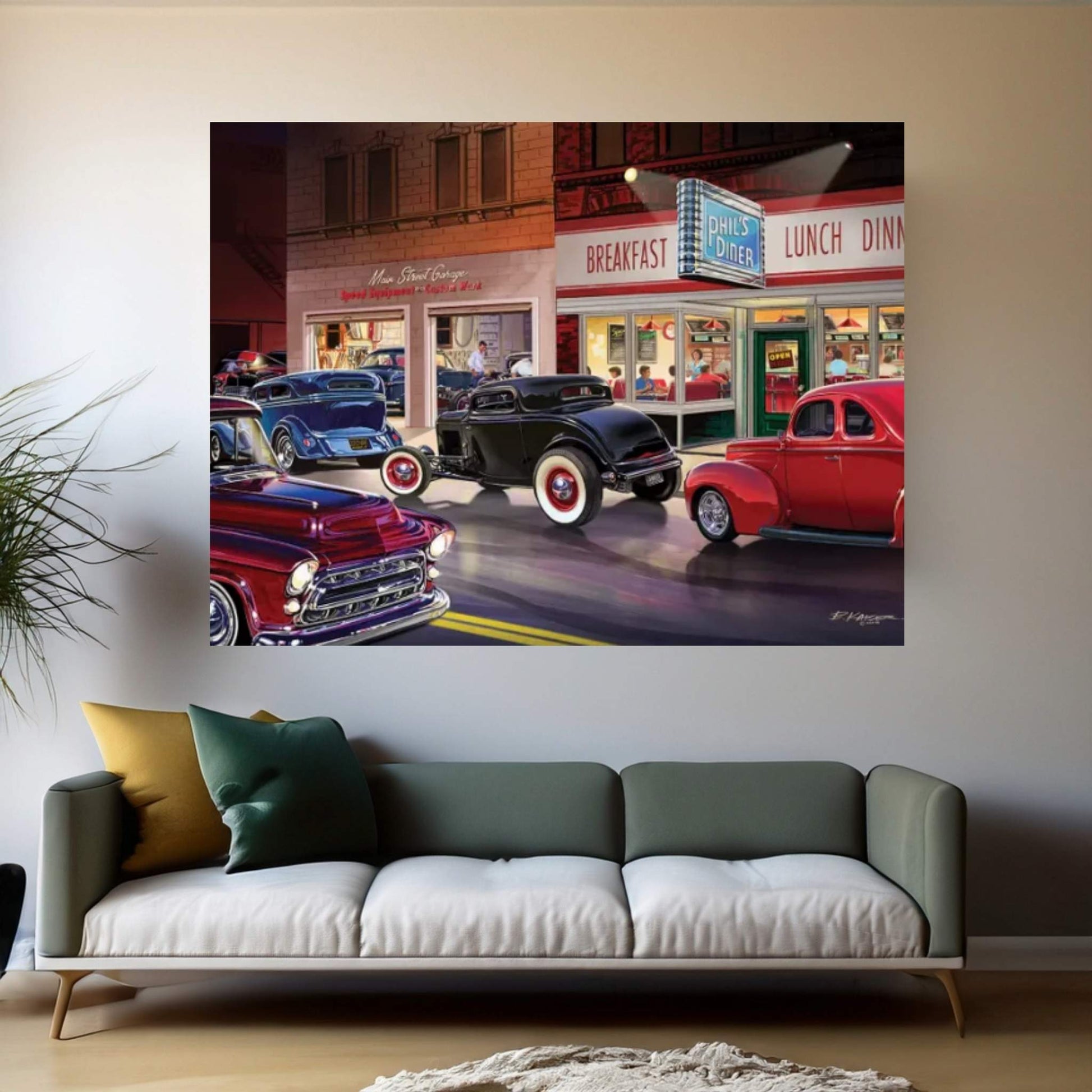 Phil's Diner Canvas Wall Art - Y Canvas