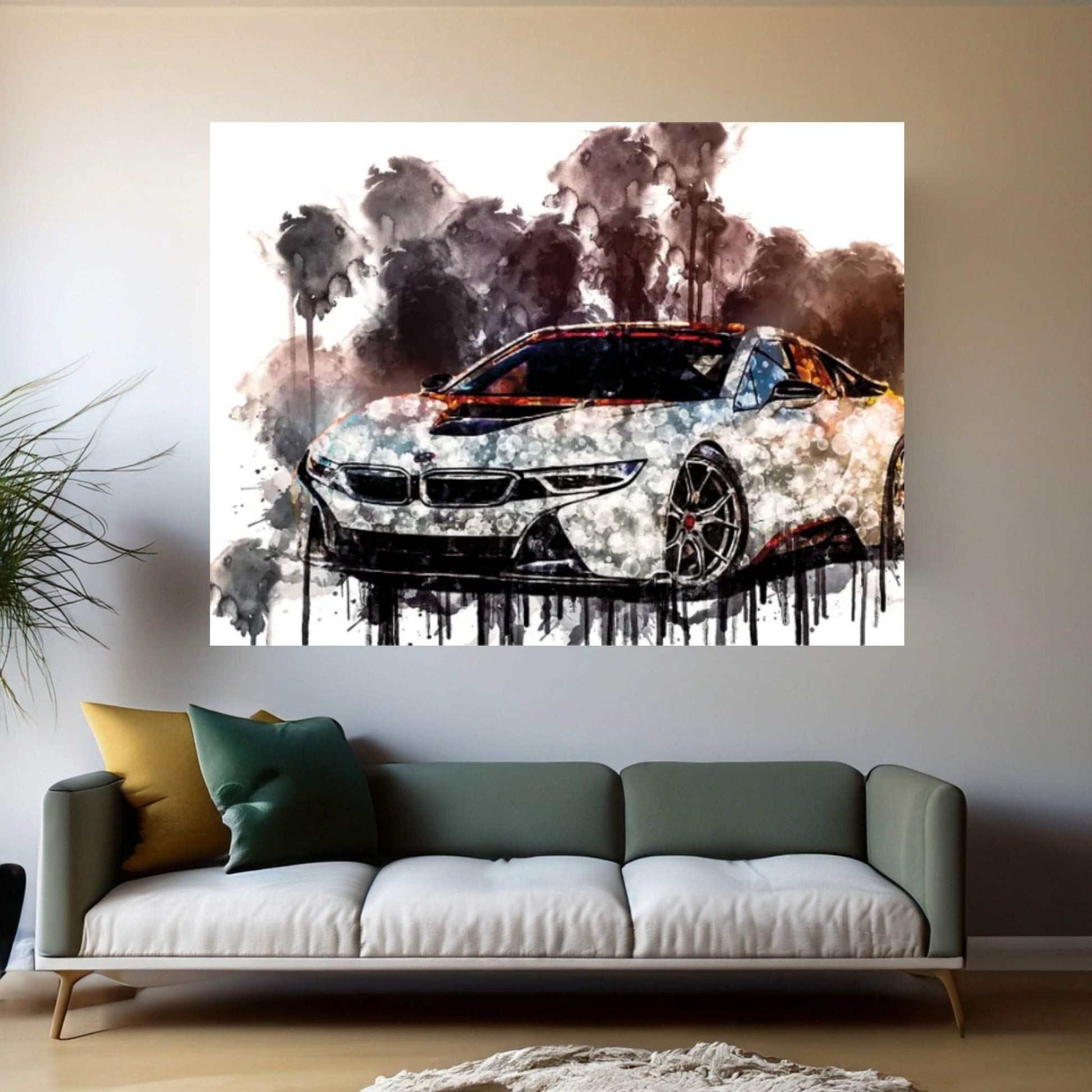 Car 2016 Vorsteiner BMW i8 V FF 103 Canvas Wall Art - Y Canvas