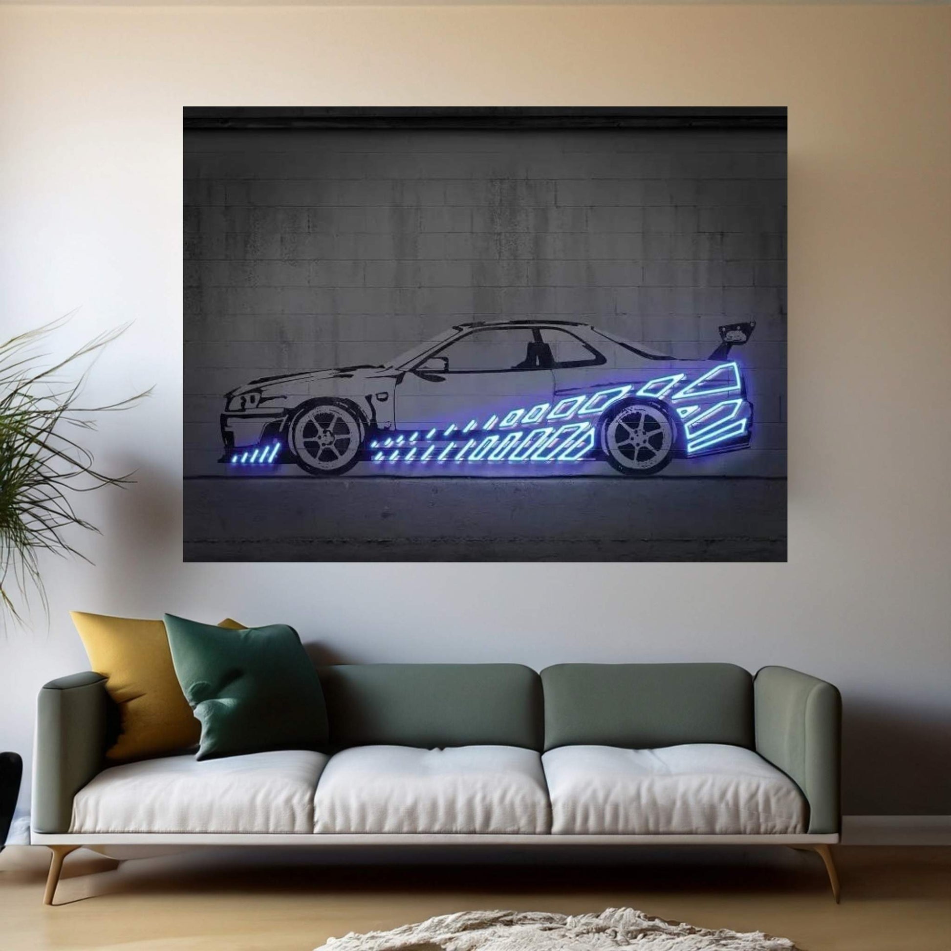 Skyline R34 Canvas Wall Art - Y Canvas