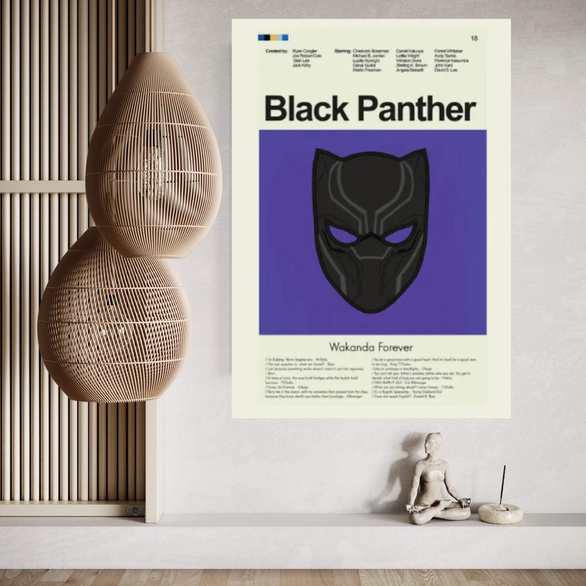 Black Panther Canvas Wall Art - Y Canvas