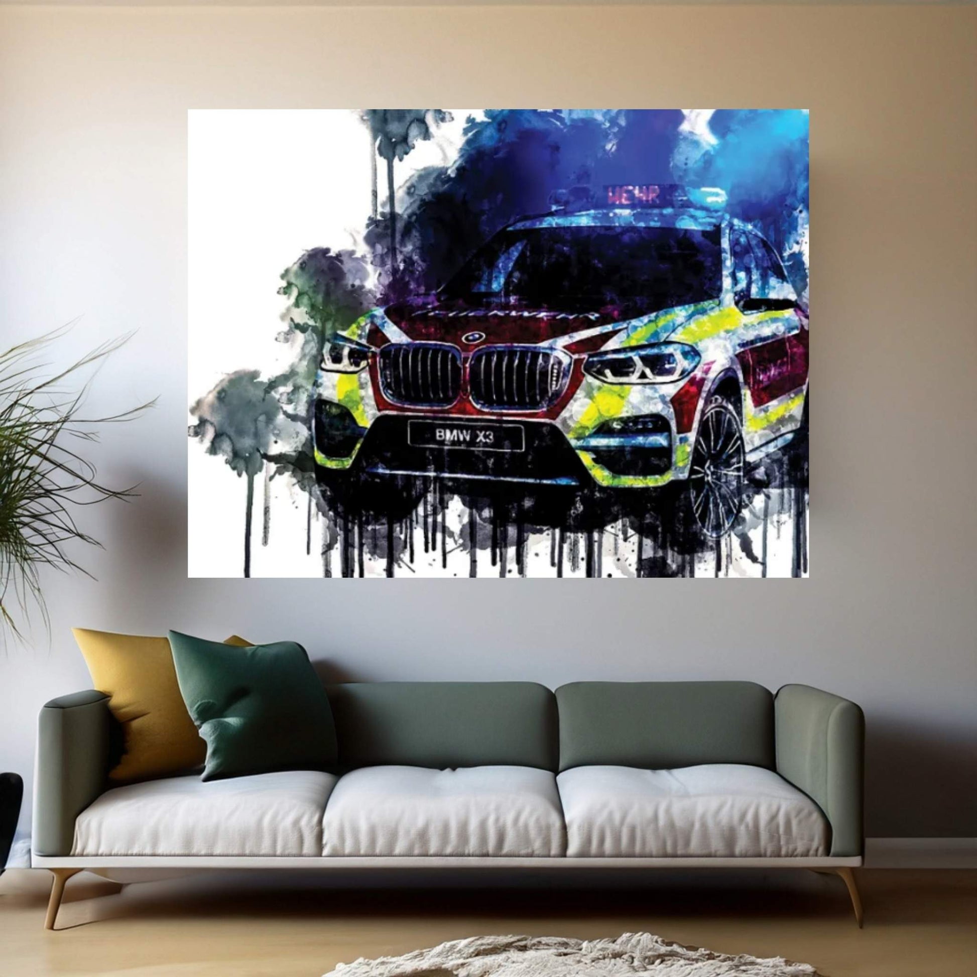 2018 BMW X3 xDrive20d Feuerwehr Canvas Wall Art - Y Canvas