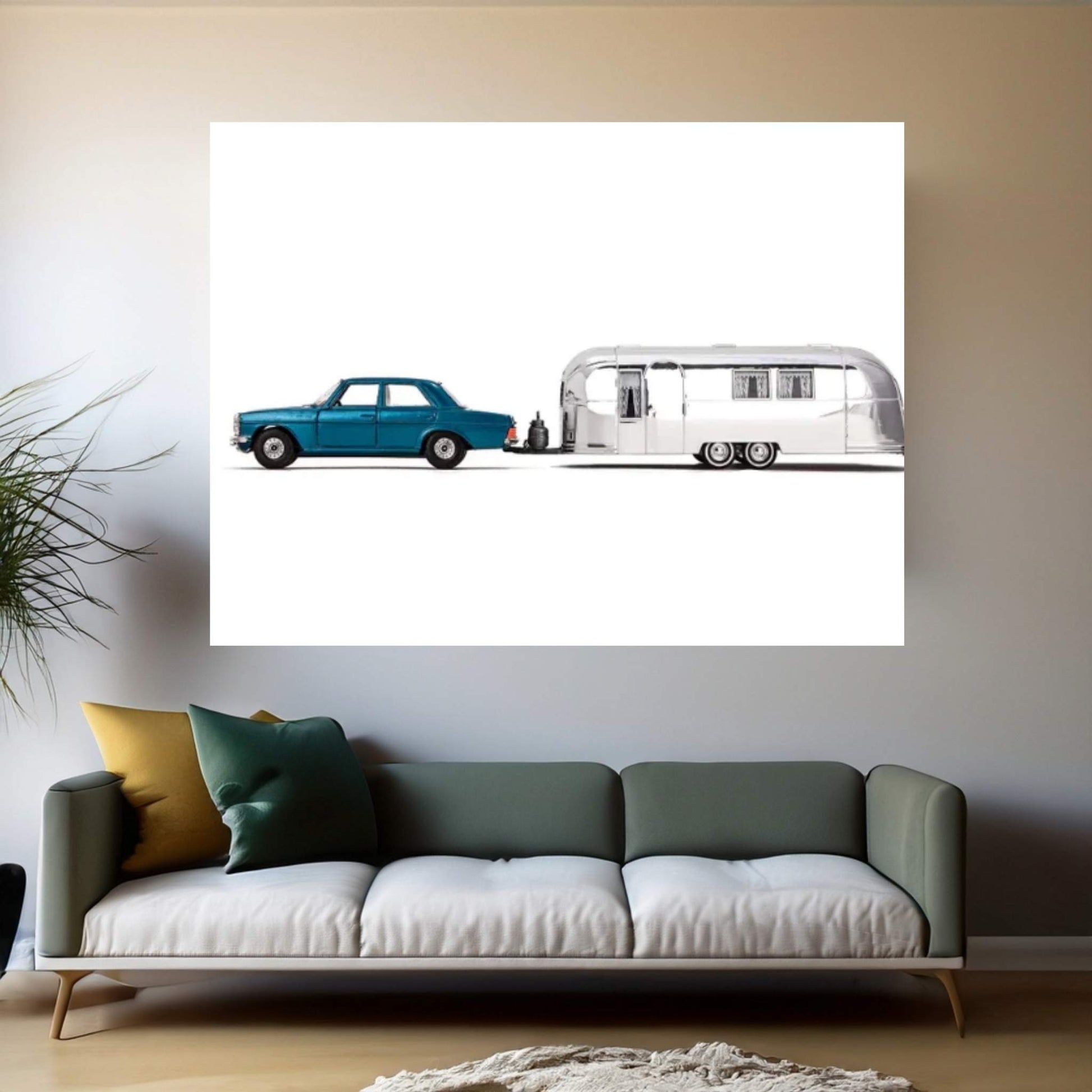 Airstream Car Canvas Wall Art - Y Canvas