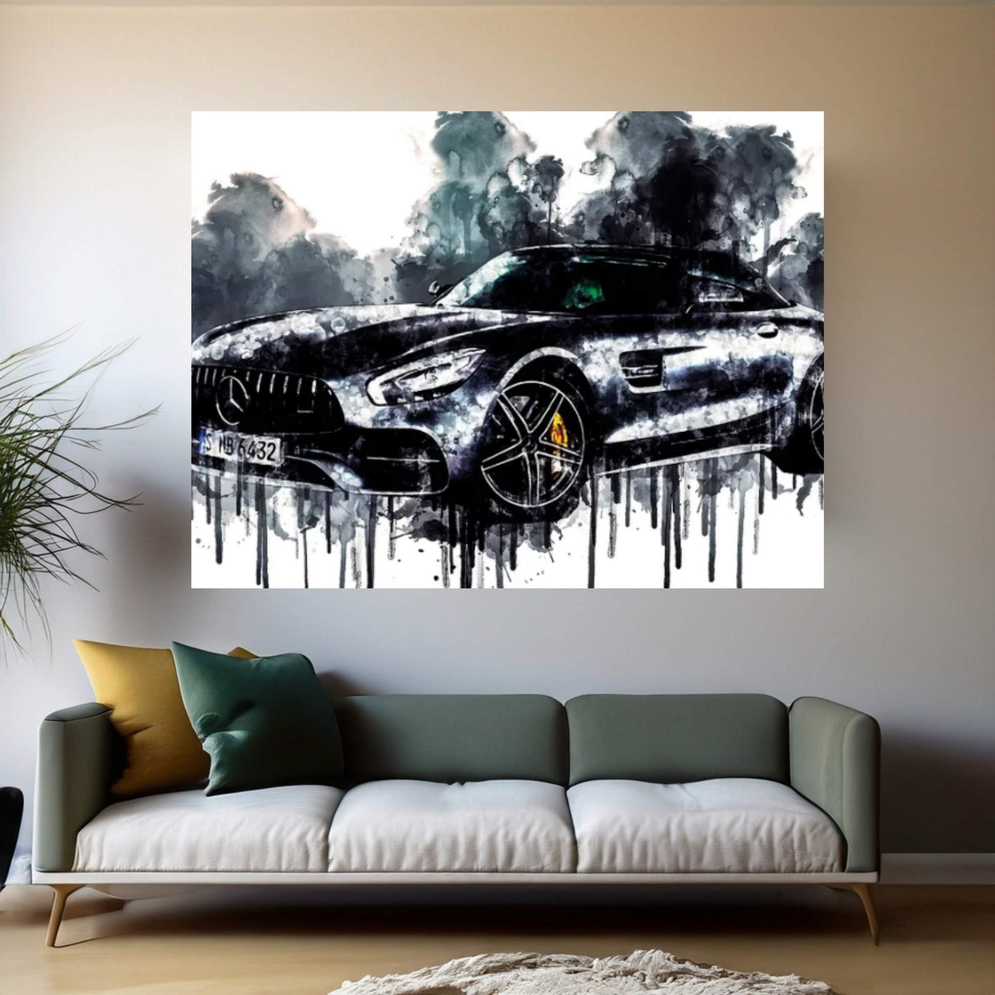 2017 Mercedes AMG GT C Roadster Vehicle CLXXXIV Canvas Wall Art - Y Canvas