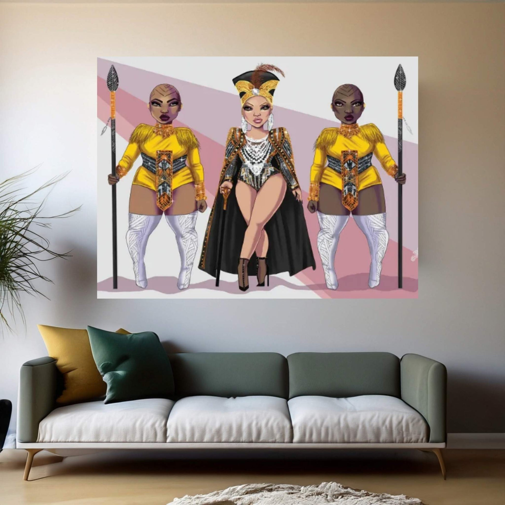 Bey-Kanda Canvas Wall Art - Y Canvas