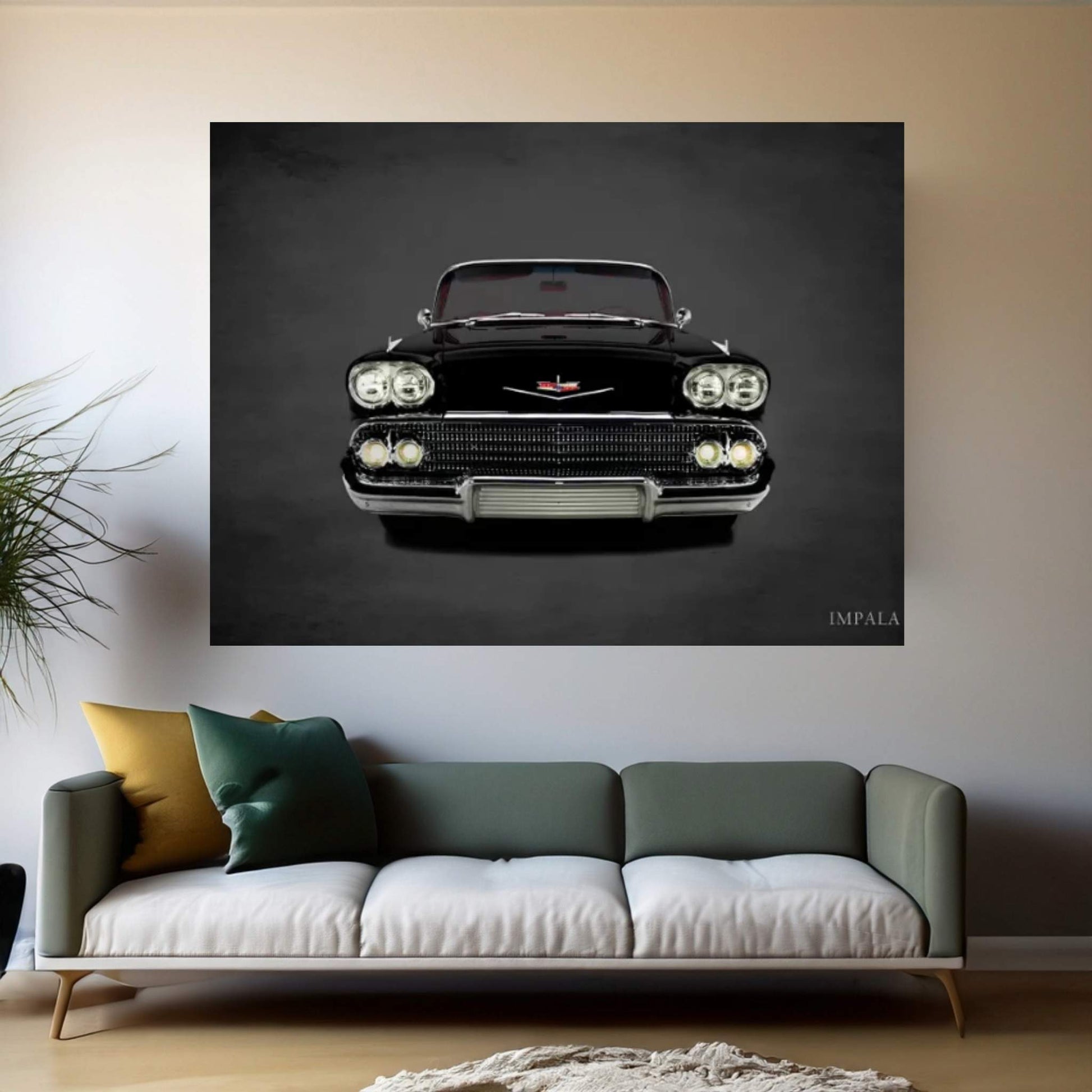 1958 Chevrolet Impala Canvas Wall Art - Y Canvas