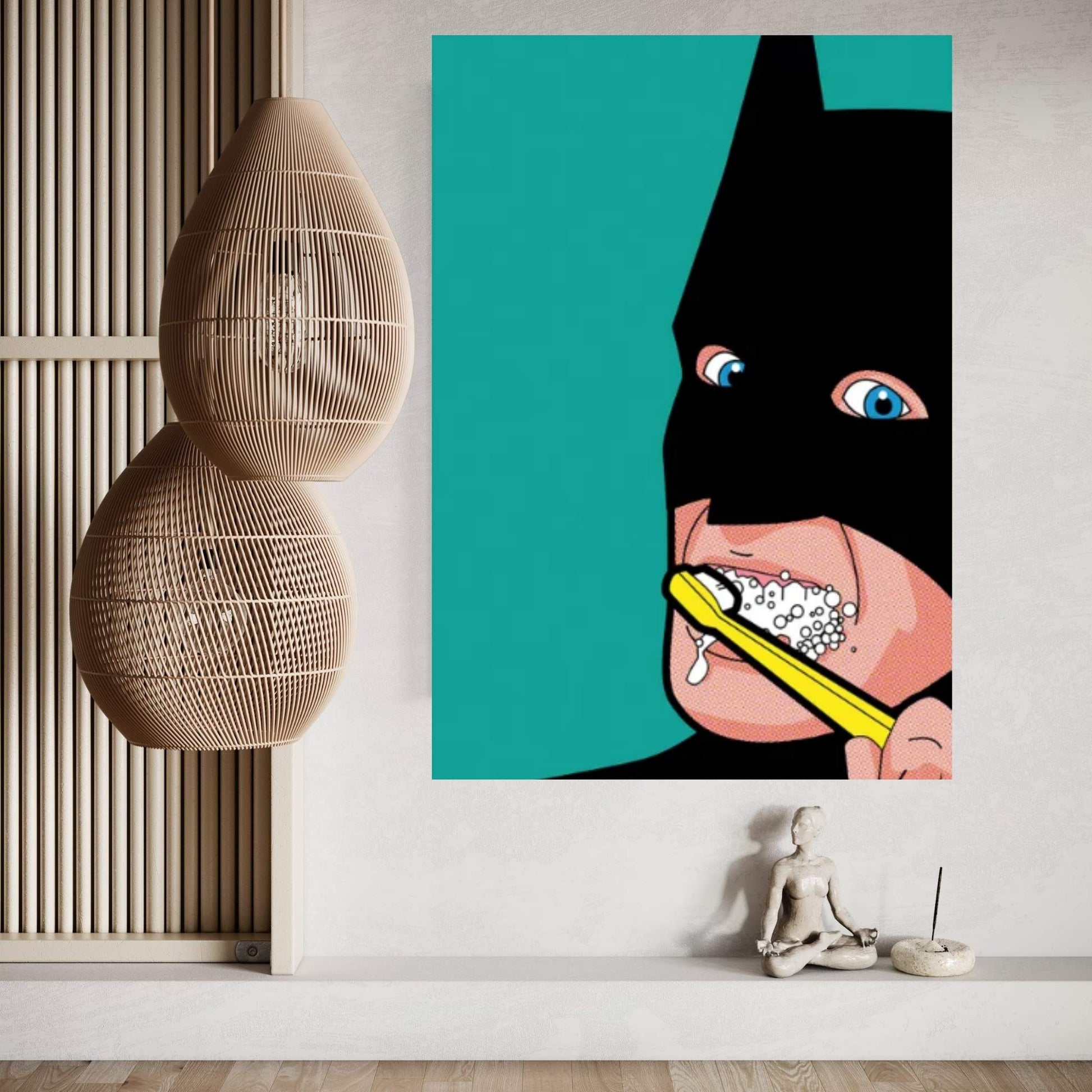 Bat-Brush Canvas Wall Art - Y Canvas