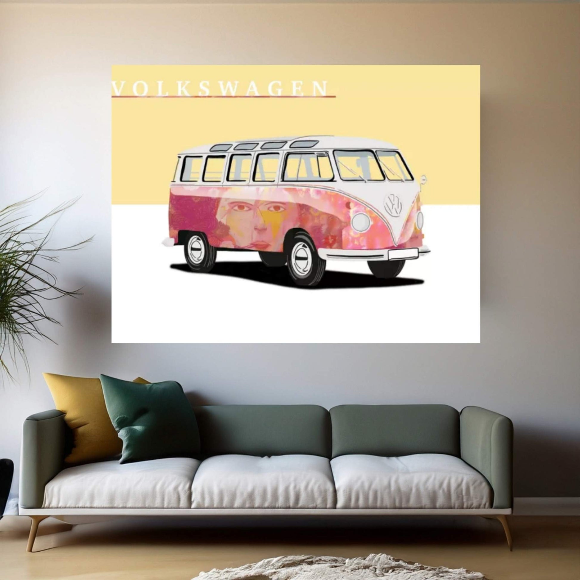 Hippie Party Canvas Wall Art - Y Canvas