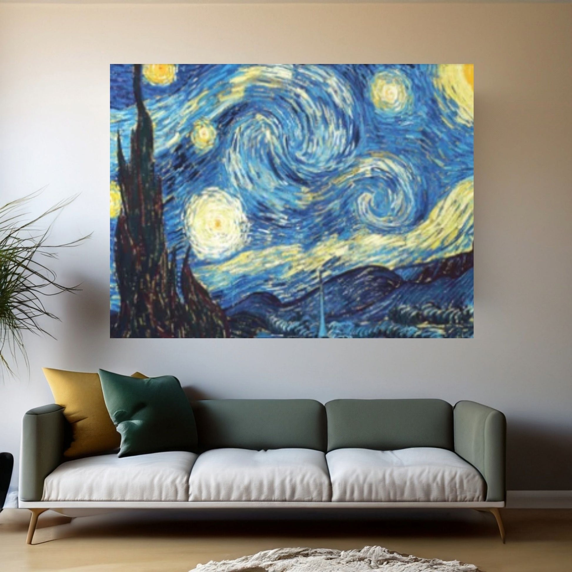 The Starry Night (1889) - Vincent Van Gogh | Vincent Van Gogh Canvas Print | The Starry Night Canvas - Y Canvas