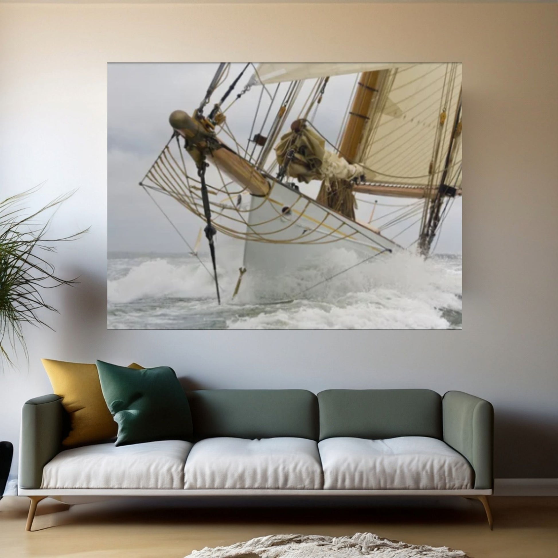 Sailing Boat Canvas, Sea Wall Decor, Sea Landscape - Y Canvas