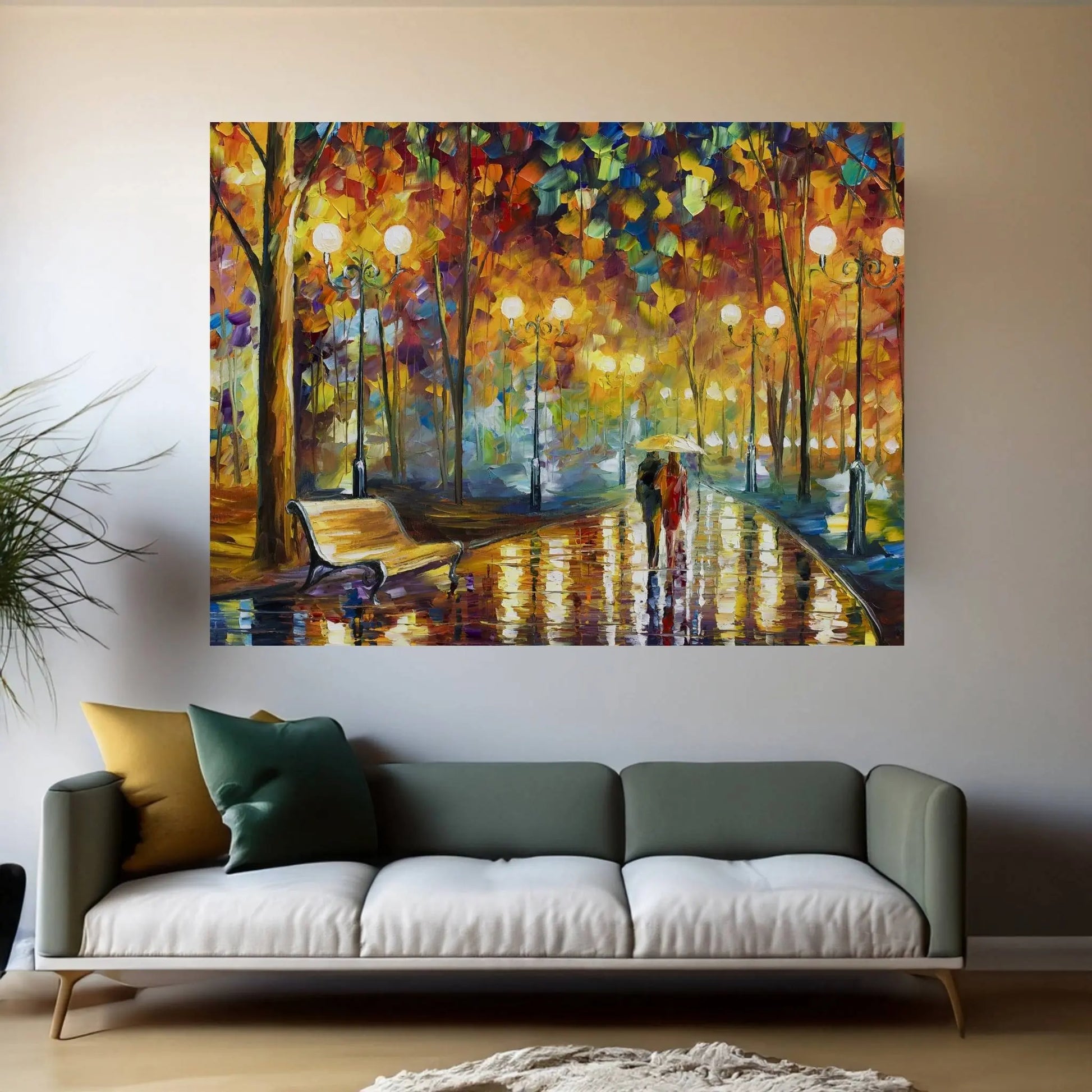 Rain's Rustle II Canvas Wall Art - Y Canvas