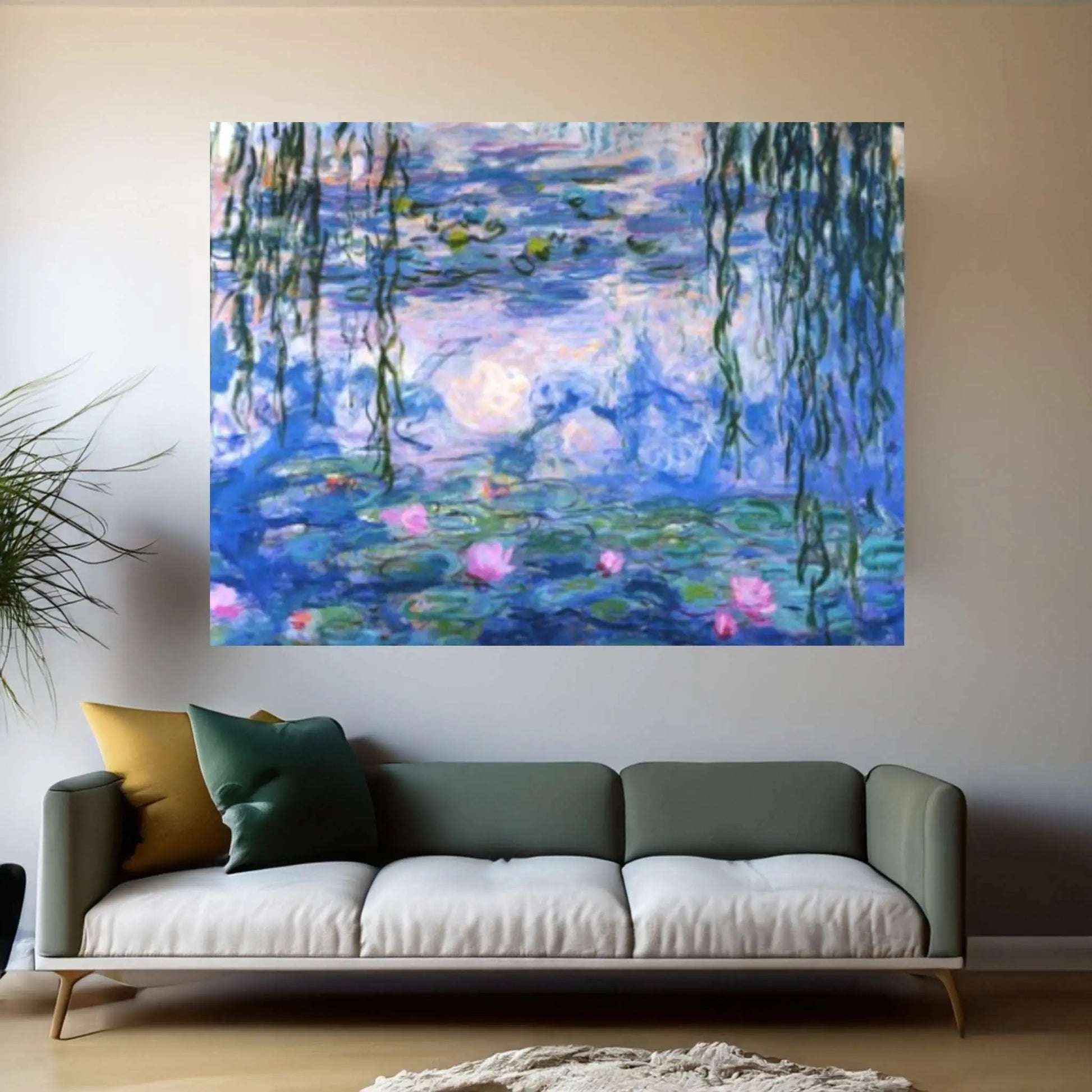 Claude Monet : Water Lilies Nympheas (1919) Canvas Wall Art Print Poster - Y Canvas